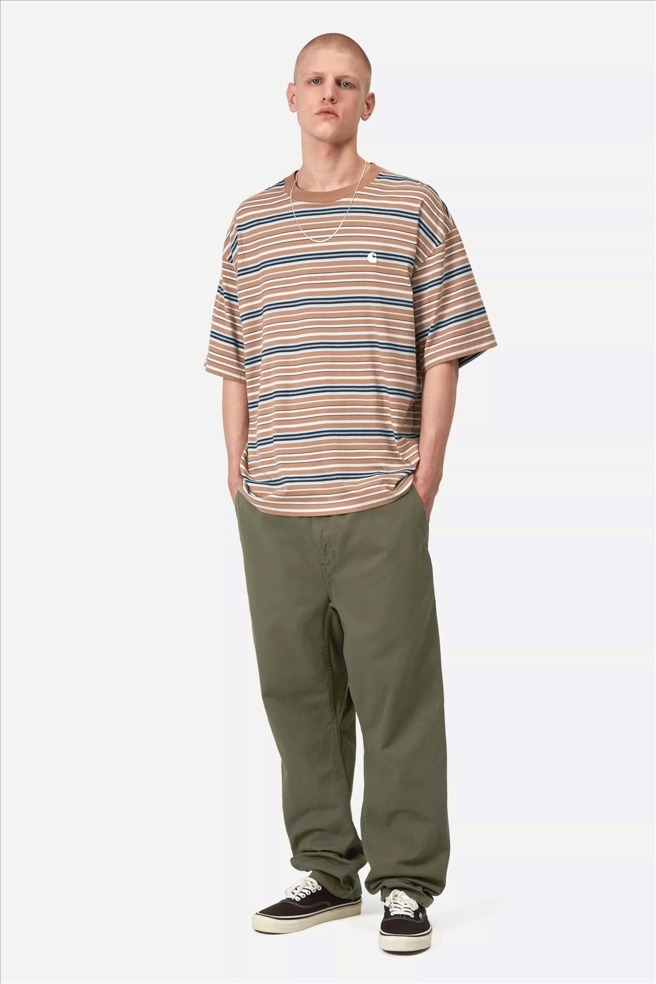 Carhartt WIP - Olijfgroene Flint regular tapered pant