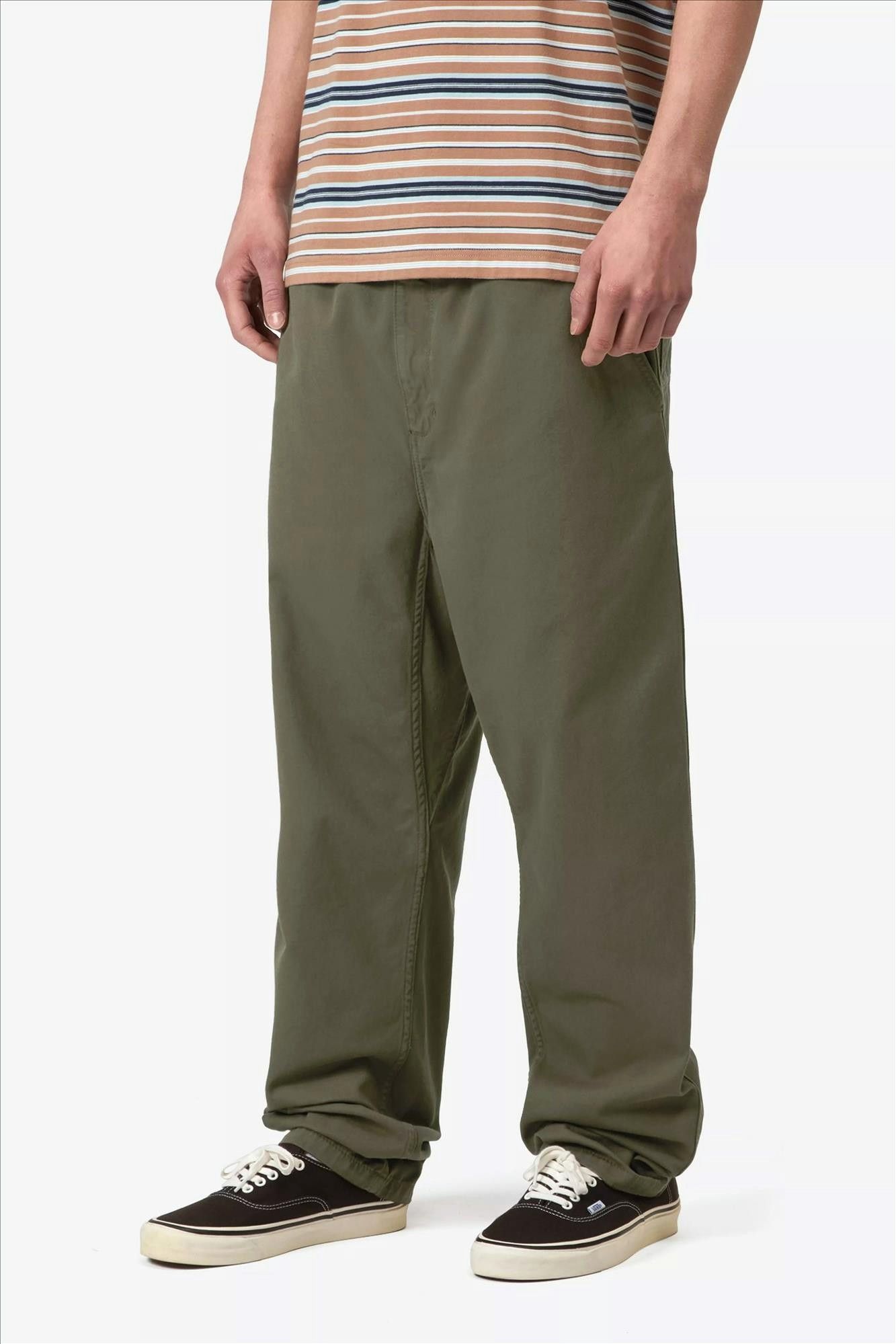 Carhartt WIP - Olijfgroene Flint regular tapered pant