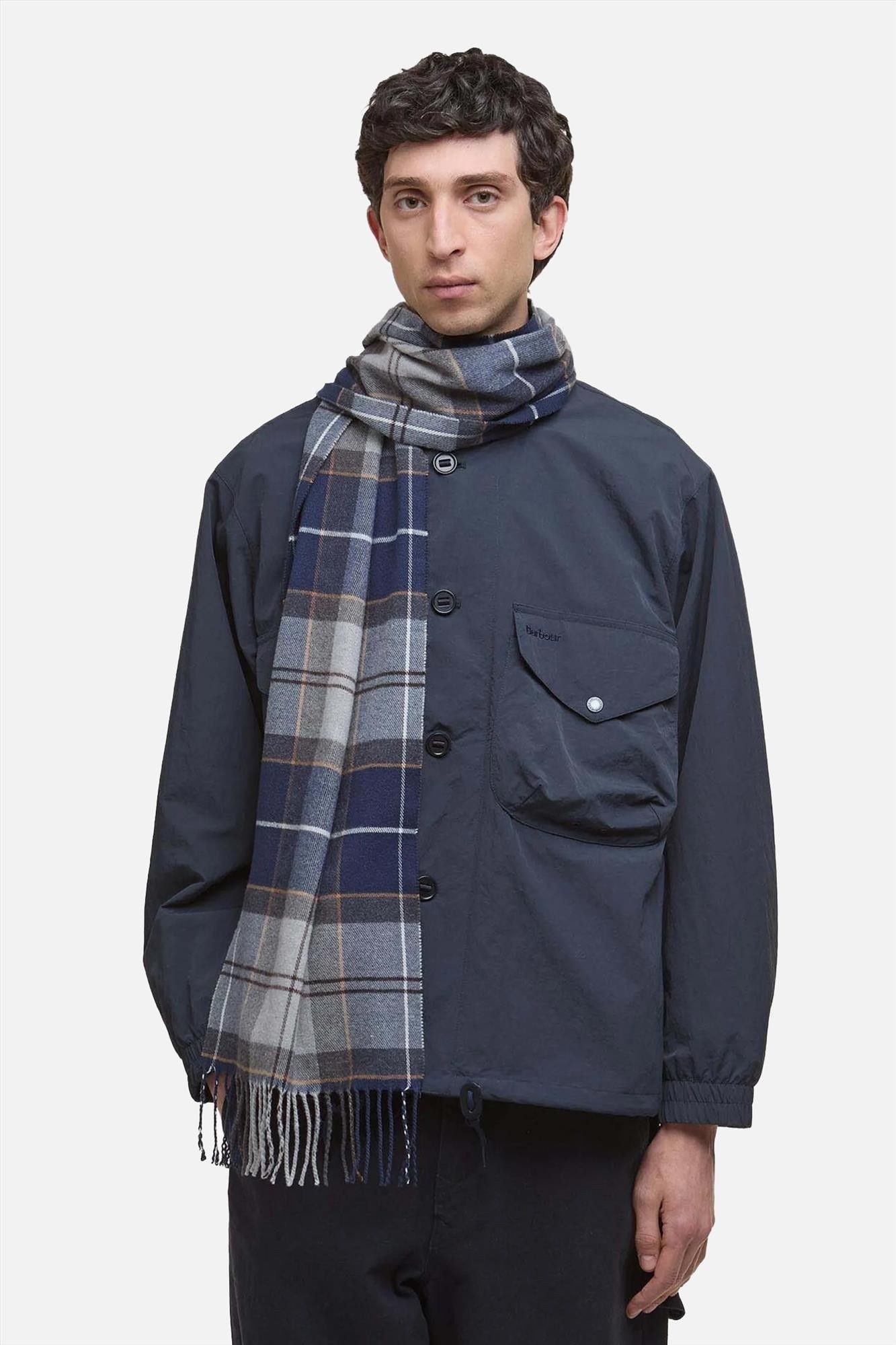 Barbour - Donkerblauw-Grijze Galingale sjaal