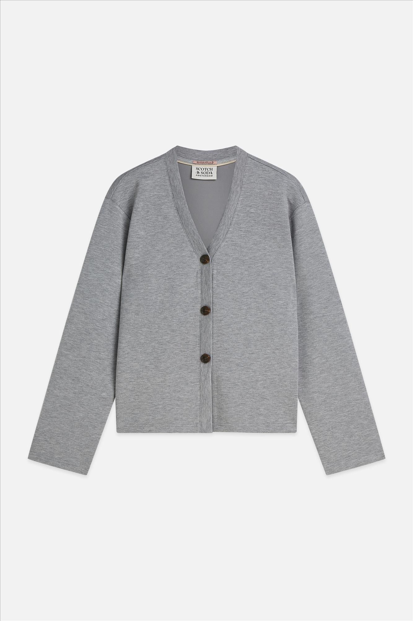Scotch & Soda - Grijze Modal cardigan