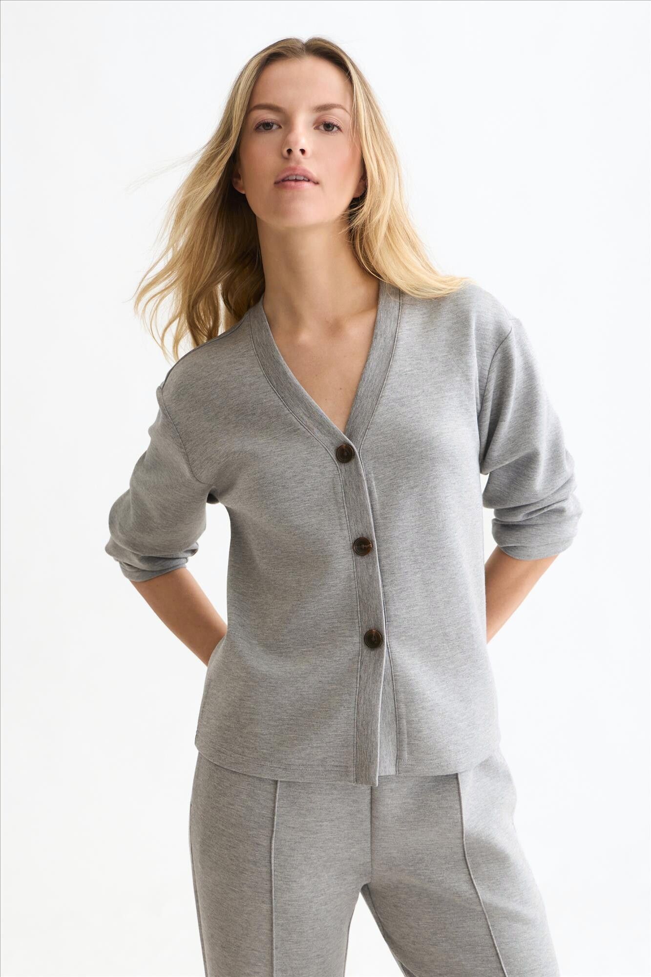Scotch & Soda - Grijze Modal cardigan