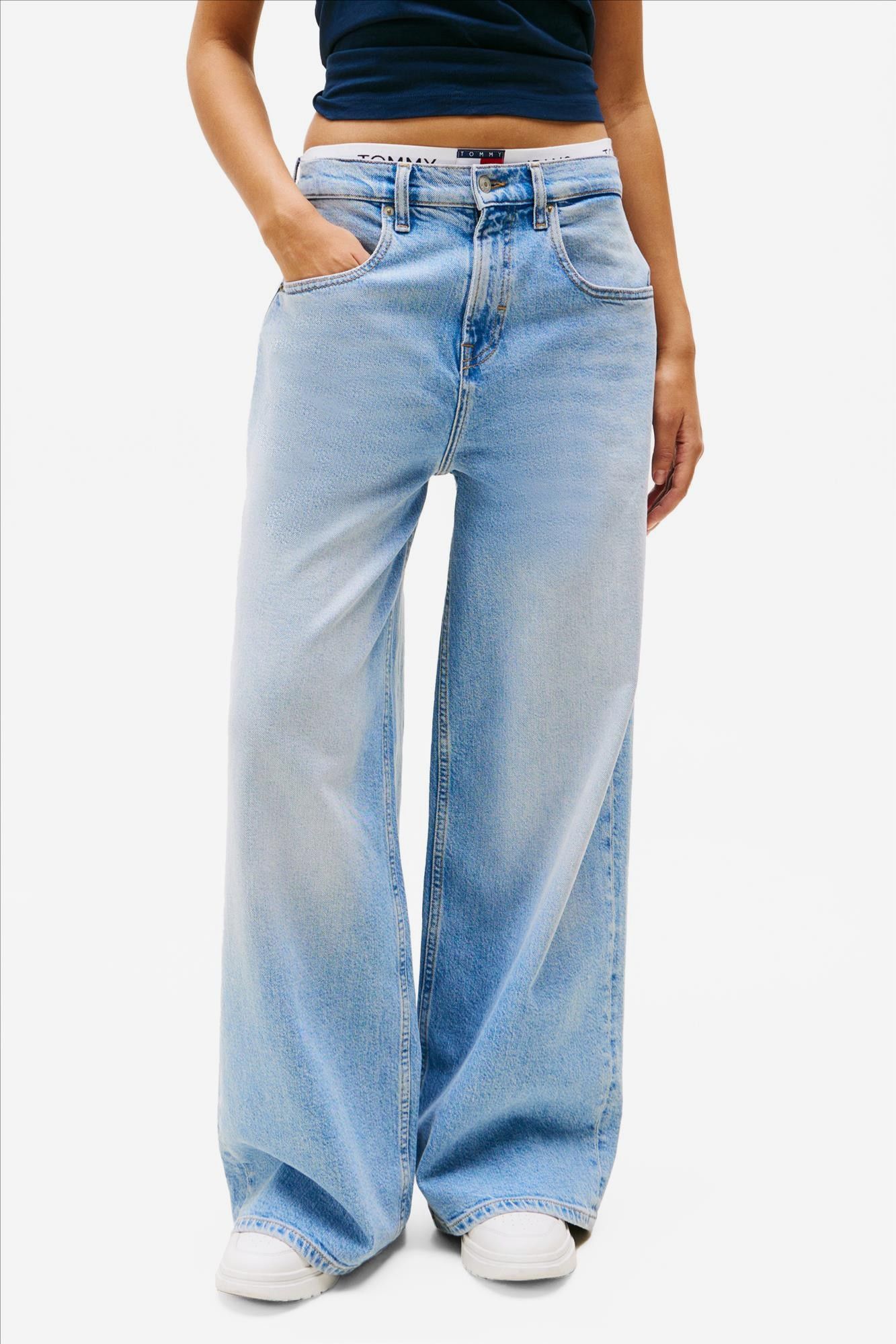 Tommy Jeans - Lichtblauwe Charlie loose wide jeans