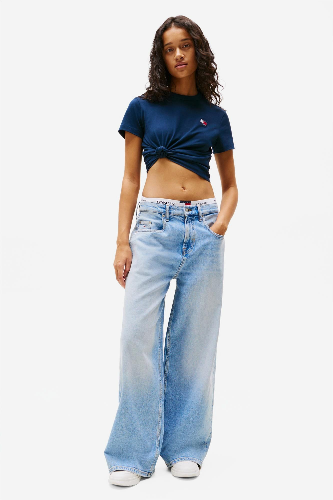 Tommy Jeans - Lichtblauwe Charlie loose wide jeans