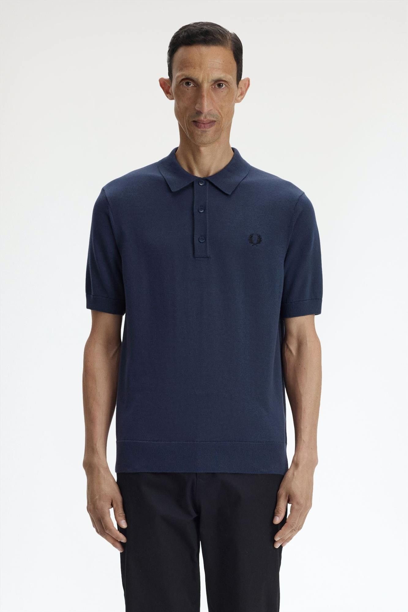 Fred Perry - Donkerblauwe Knitted polo