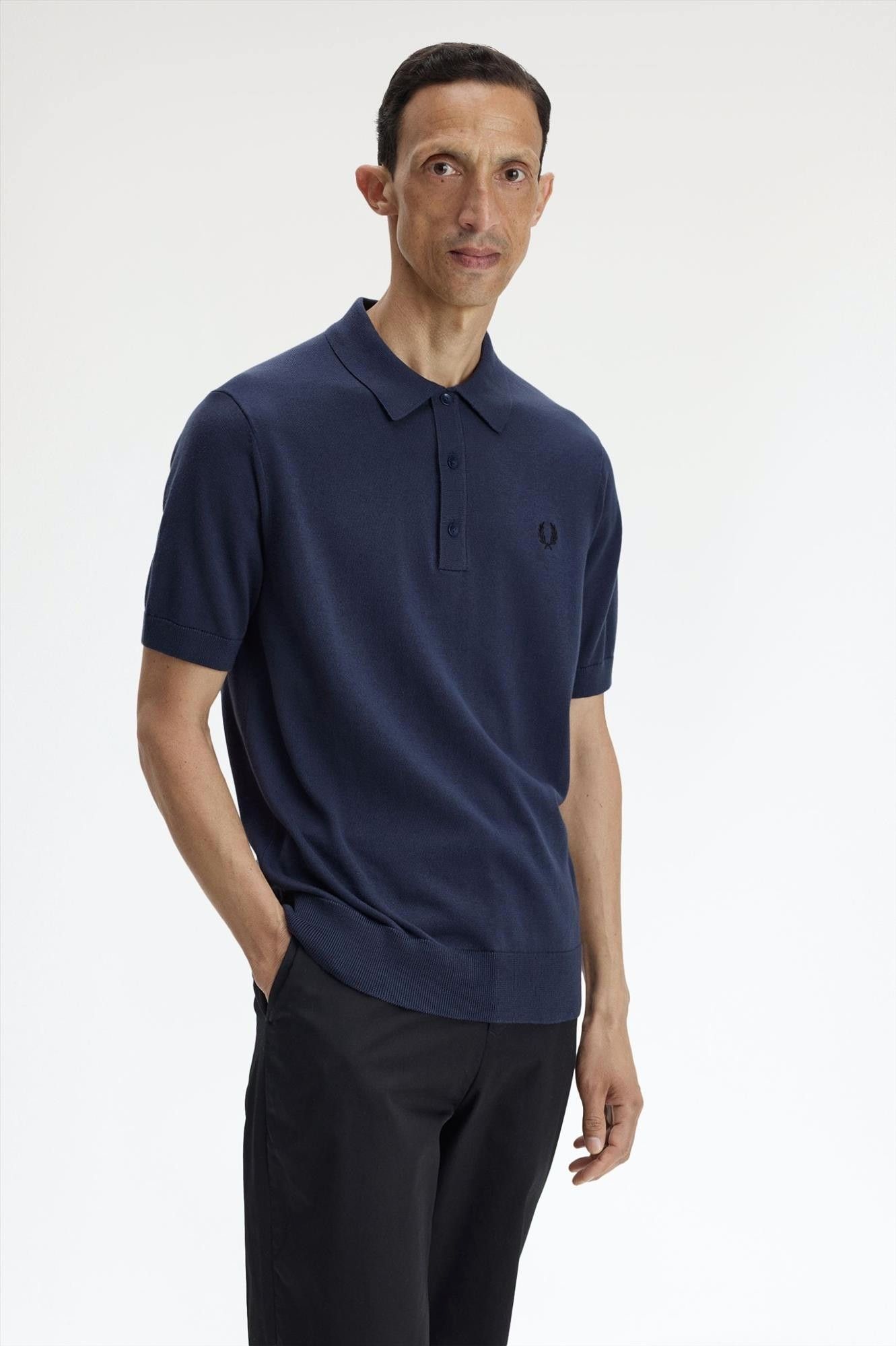 Fred Perry - Donkerblauwe Knitted polo