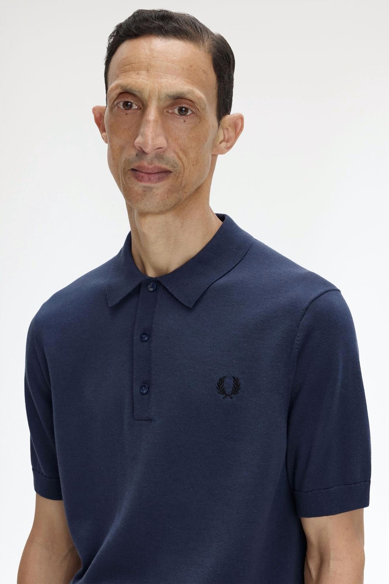 Fred Perry - Donkerblauwe Knitted polo