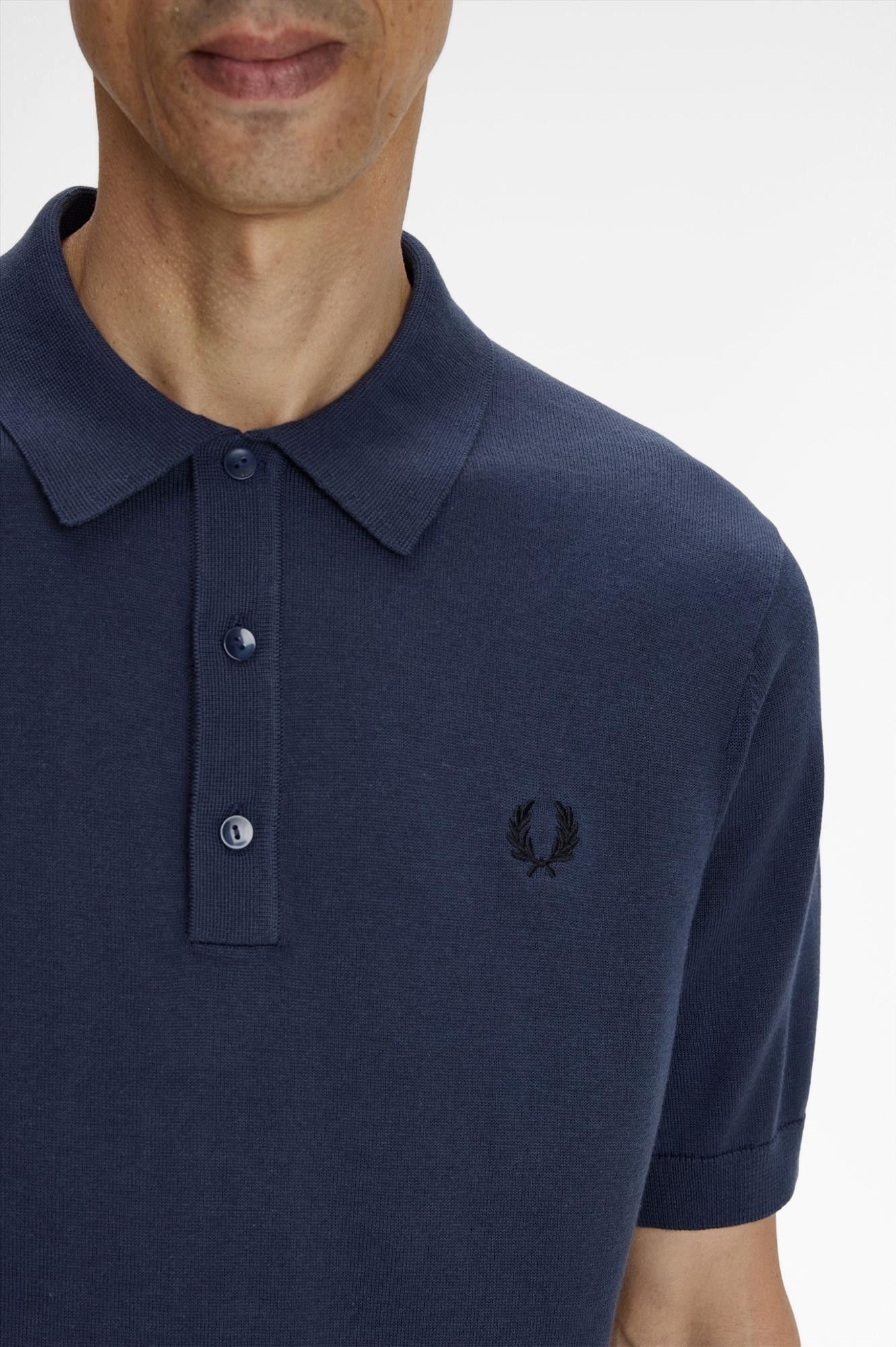 Fred Perry - Donkerblauwe Knitted polo