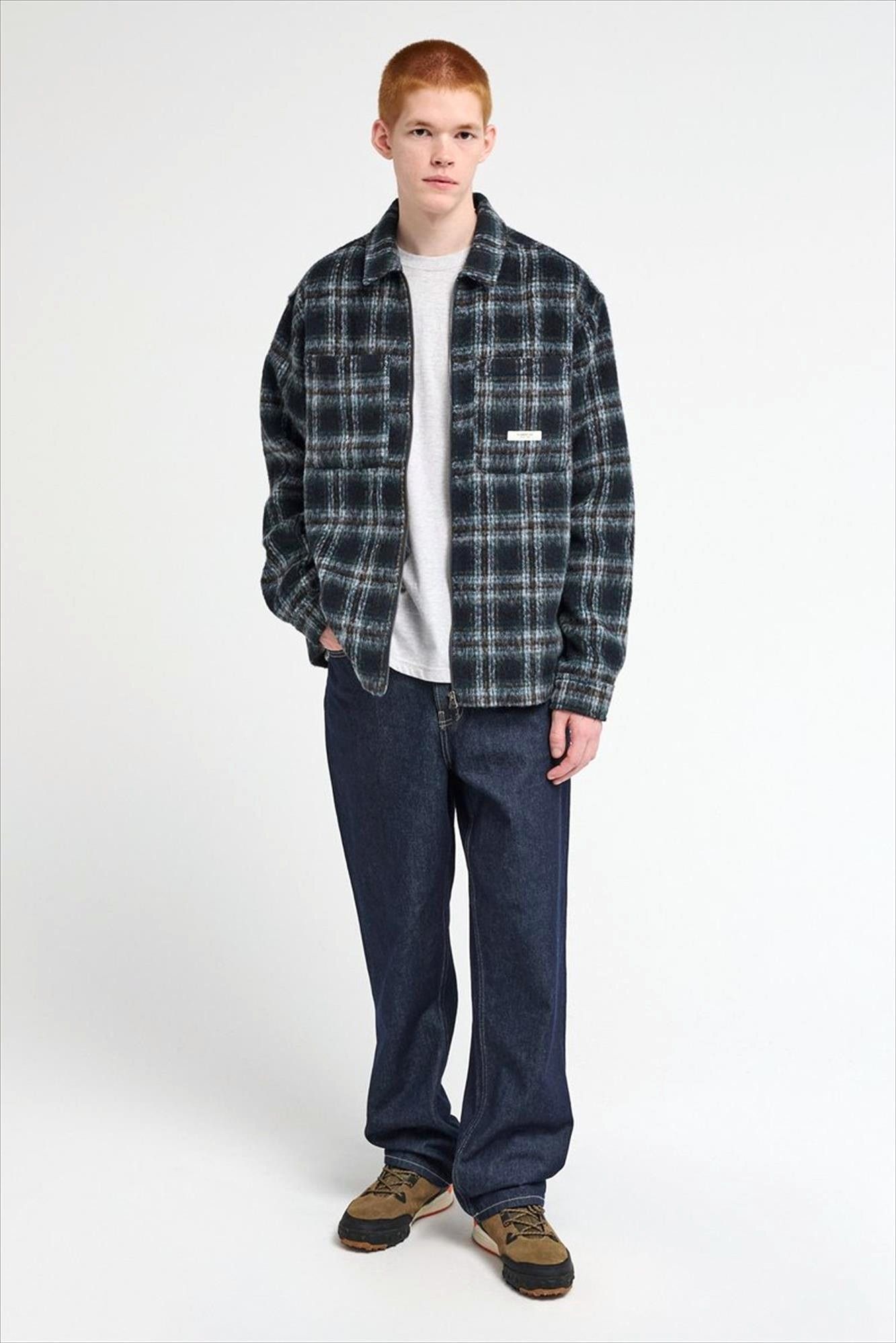 Element - Donkerblauw Fuzzy Check jasje