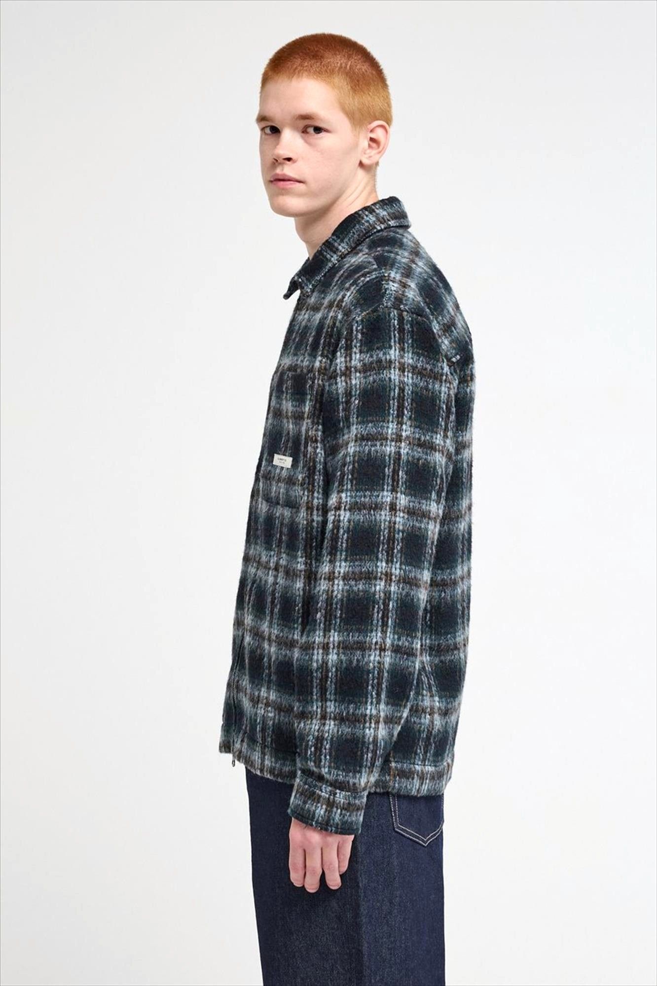 Element - Donkerblauw Fuzzy Check jasje