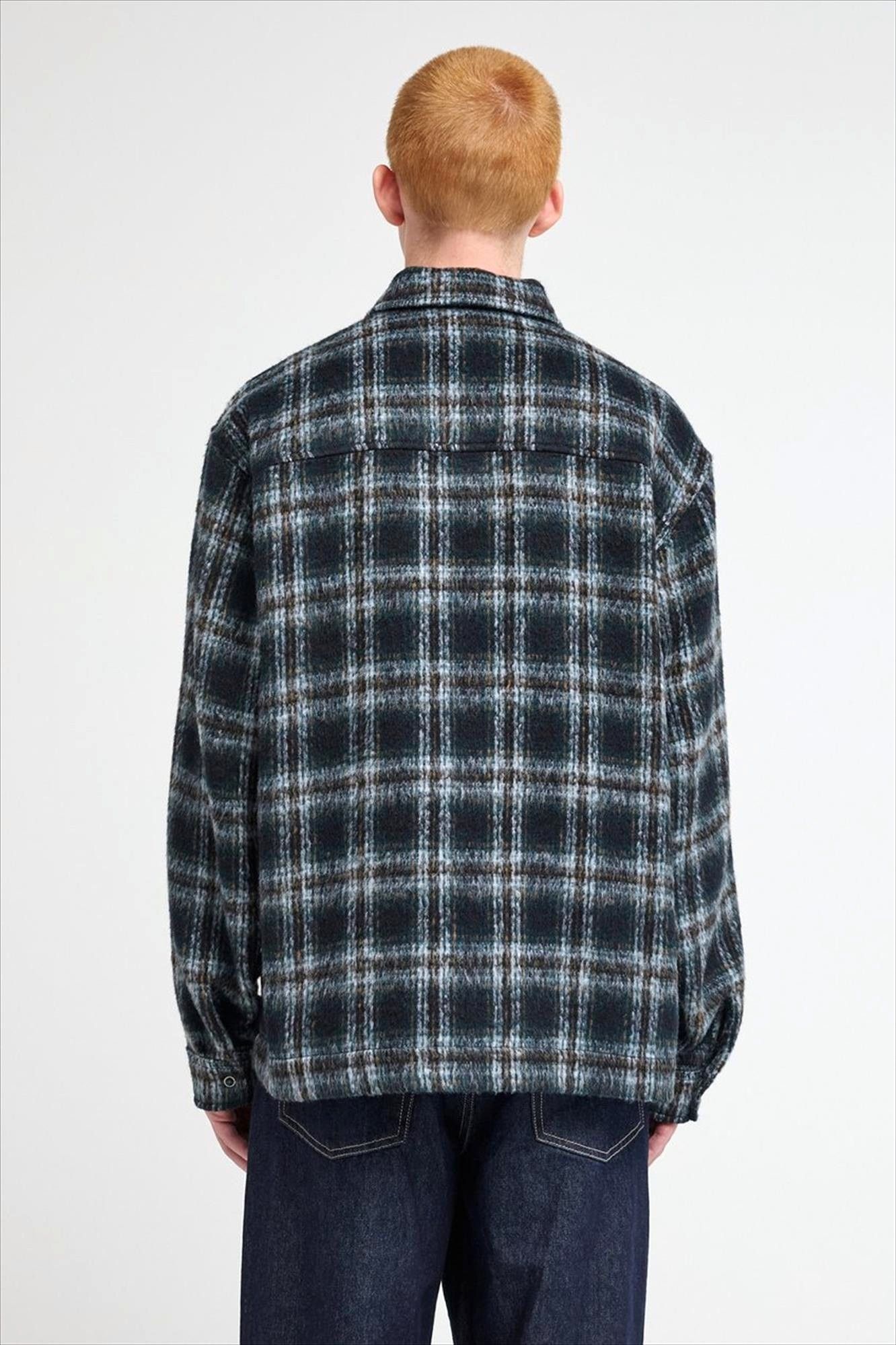 Element - Donkerblauw Fuzzy Check jasje