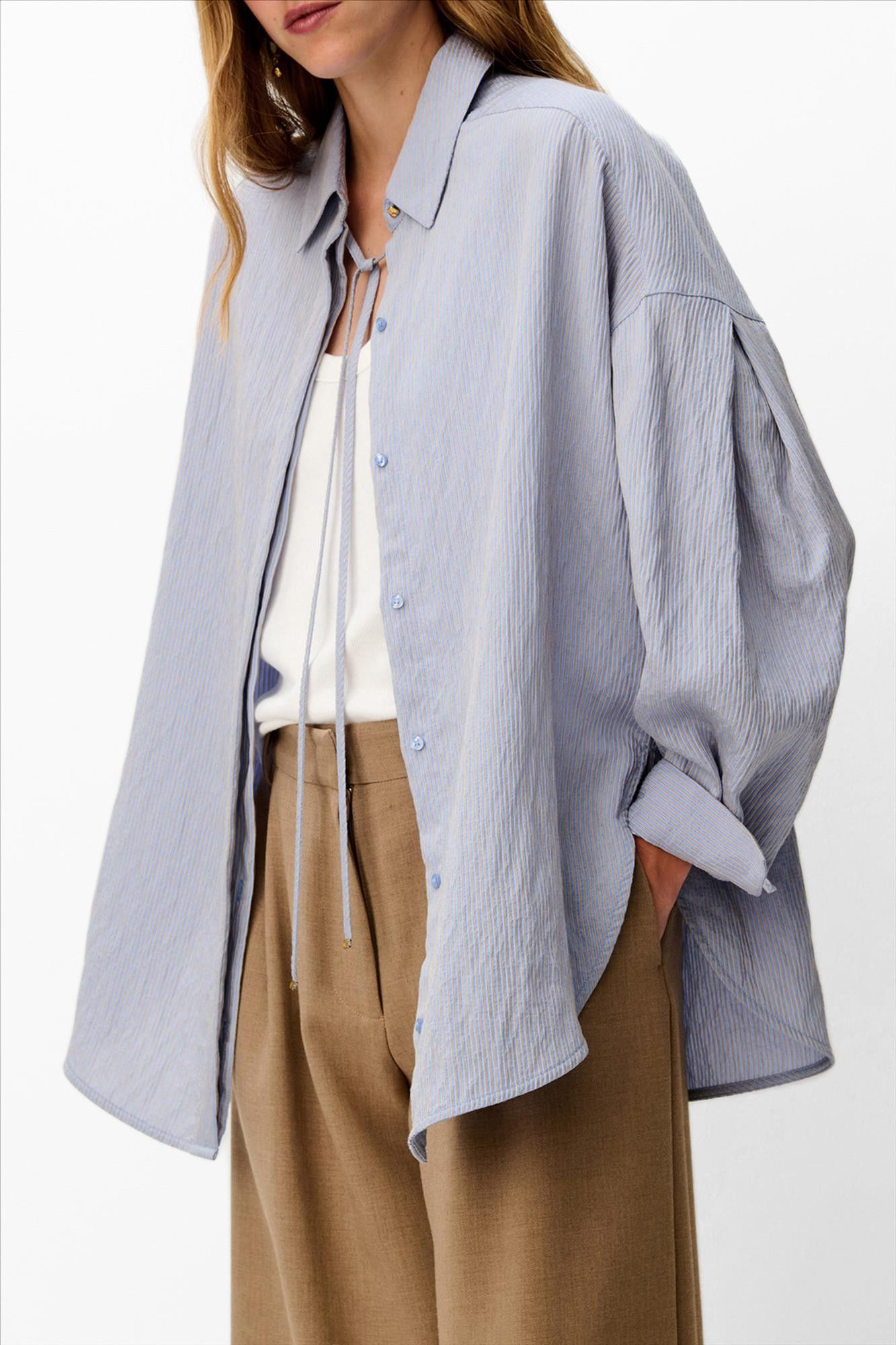 Sessùn - Lichtblauwe Liza blouse