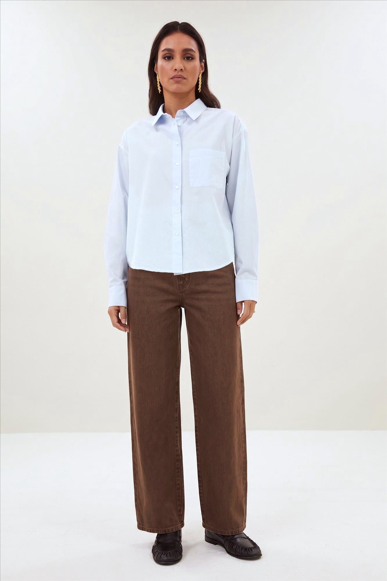 BY BAR - Lichtblauwe Lise Chambray blouse