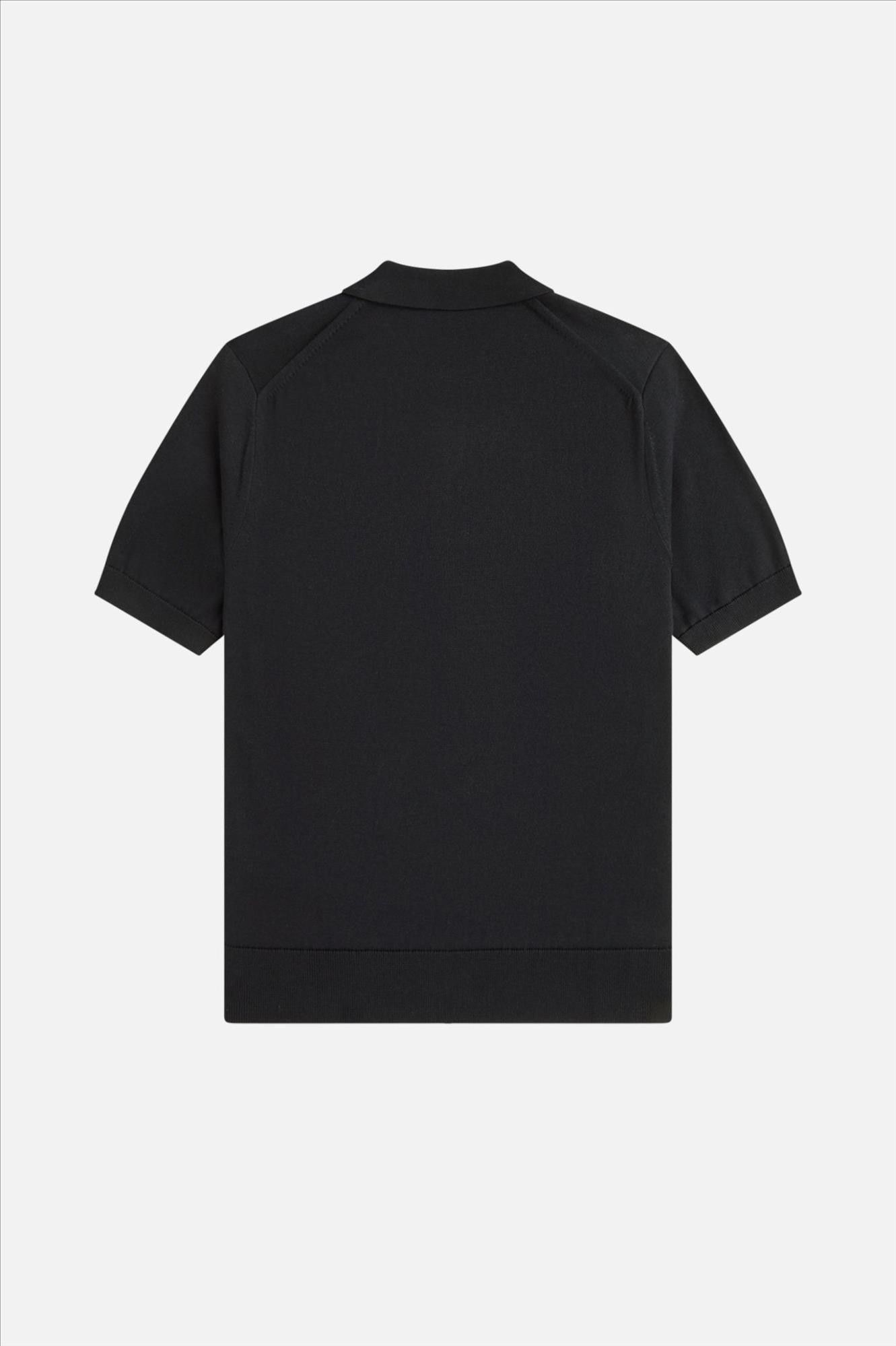 Fred Perry - Zwarte Knitted polo