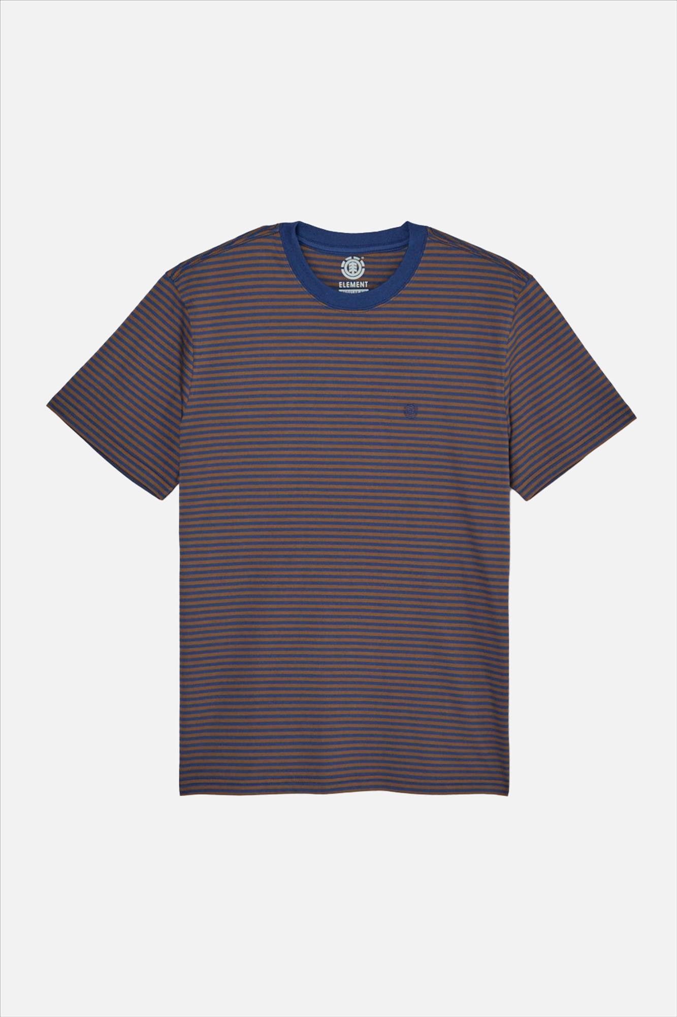 Element - Blauw-Bruine Icon Embroidery T-shirt