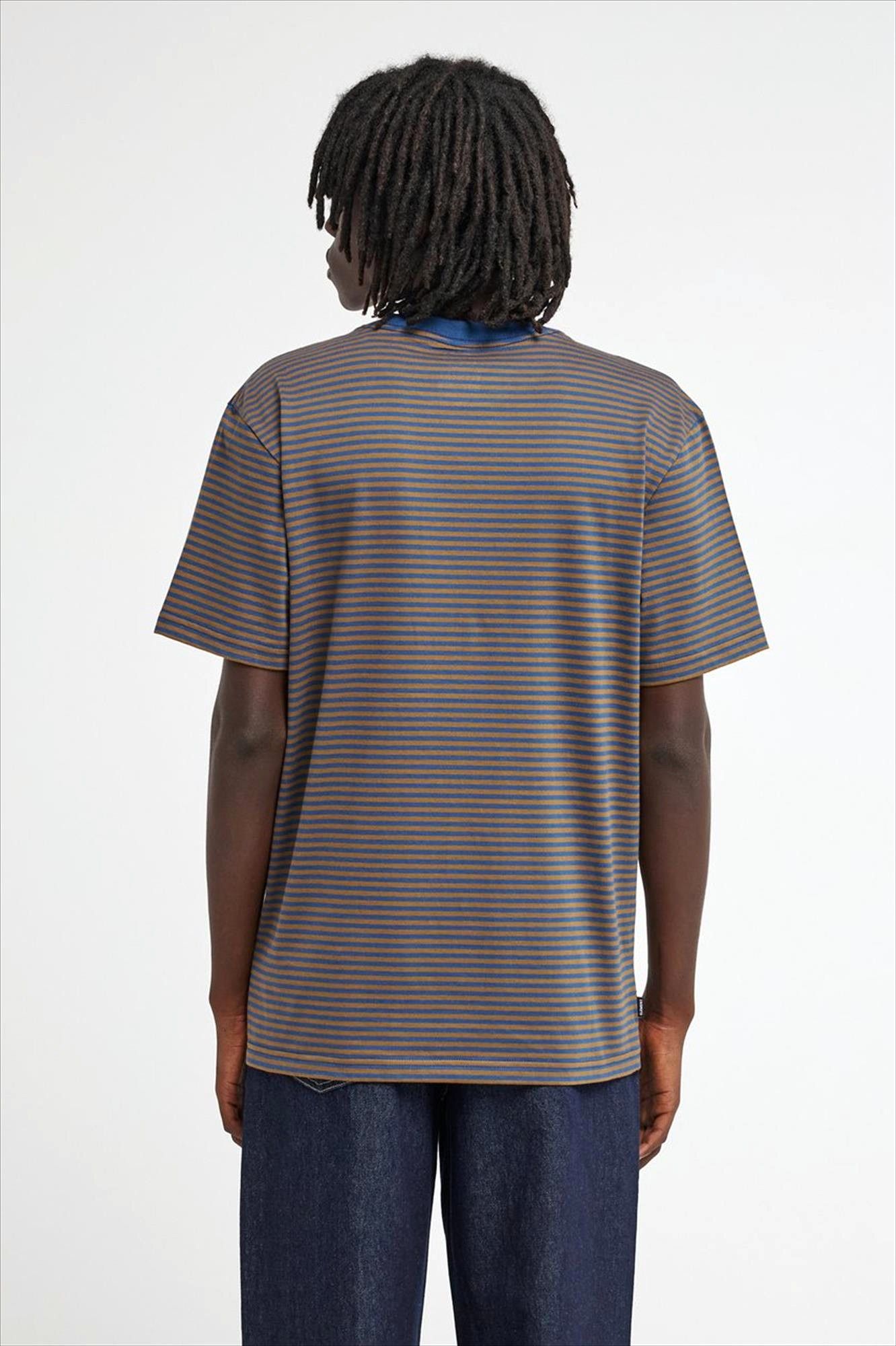 Element - Blauw-Bruine Icon Embroidery T-shirt