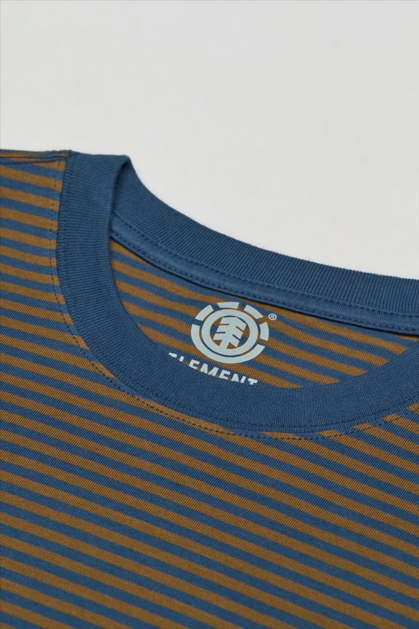 Element - Blauw-Bruine Icon Embroidery T-shirt
