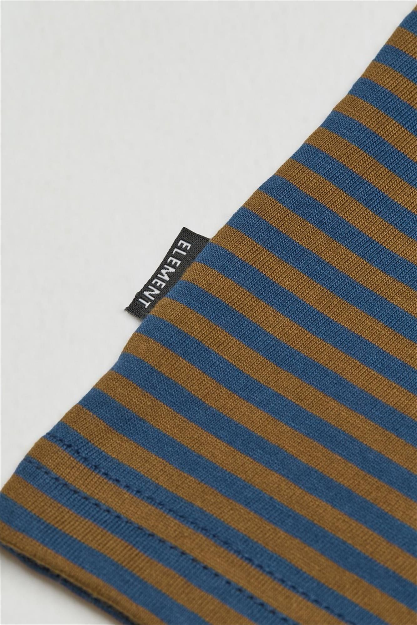 Element - Blauw-Bruine Icon Embroidery T-shirt