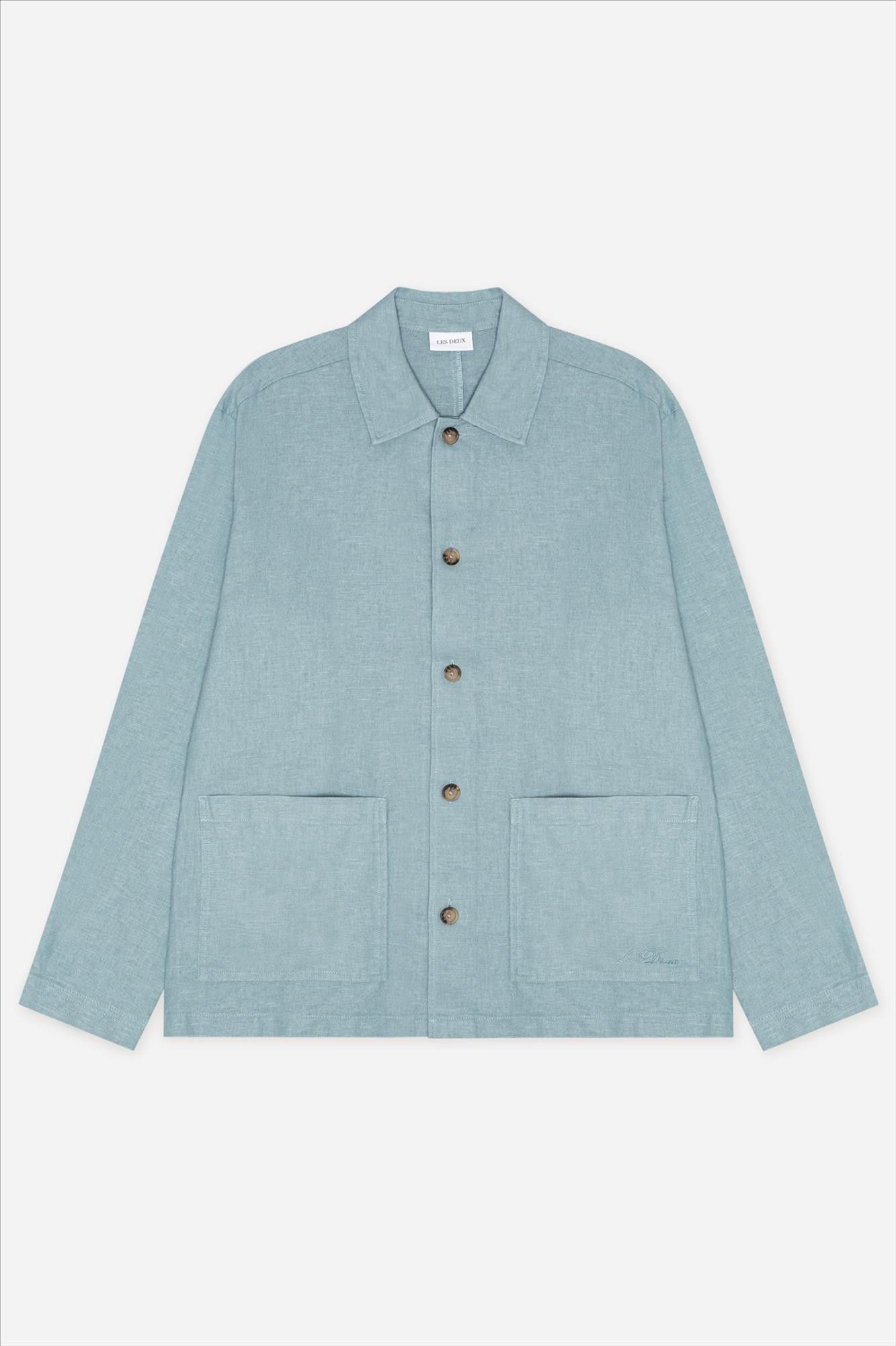 LES DEUX  - Lichtblauw Linen overhemd