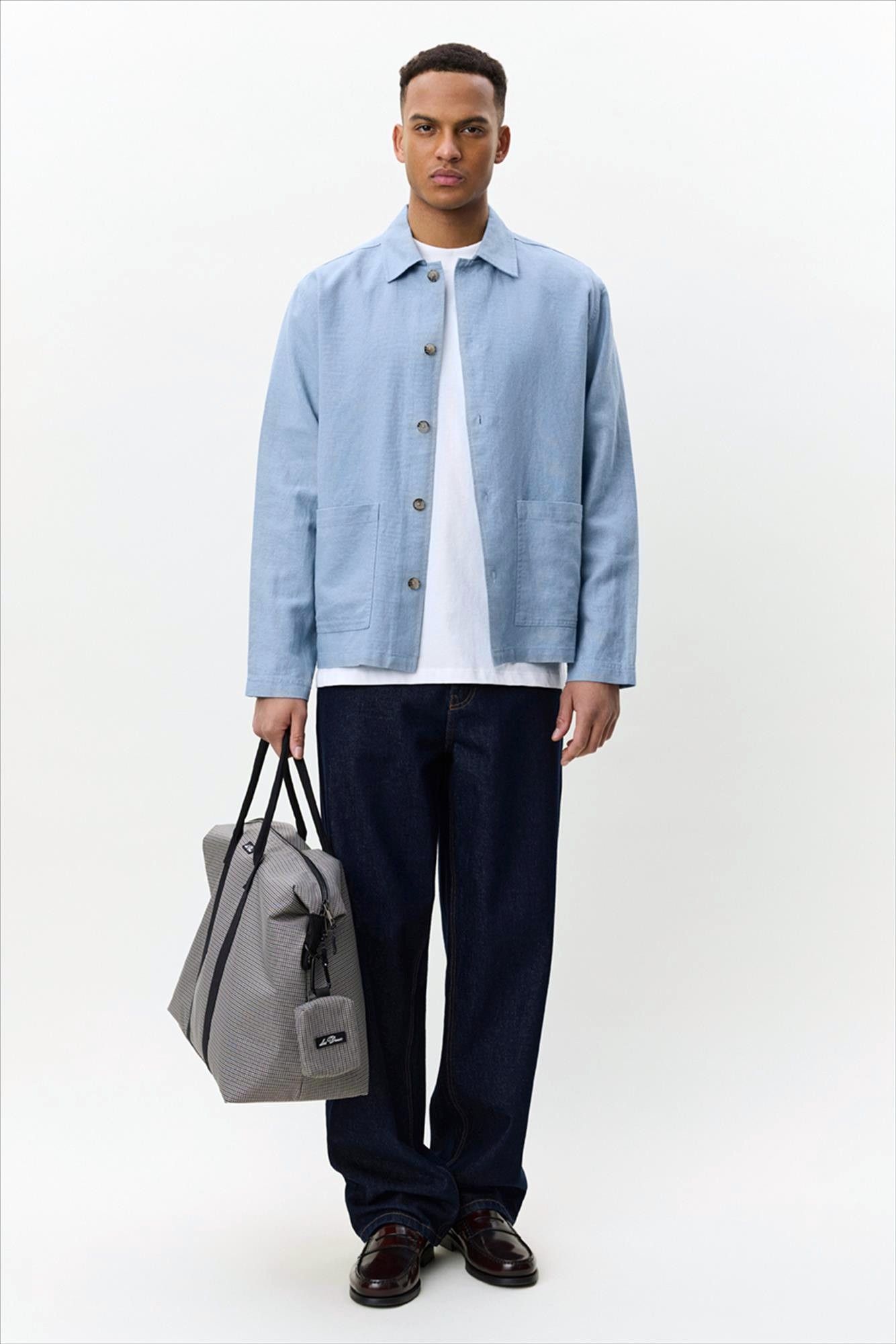 LES DEUX  - Lichtblauw Linen overhemd