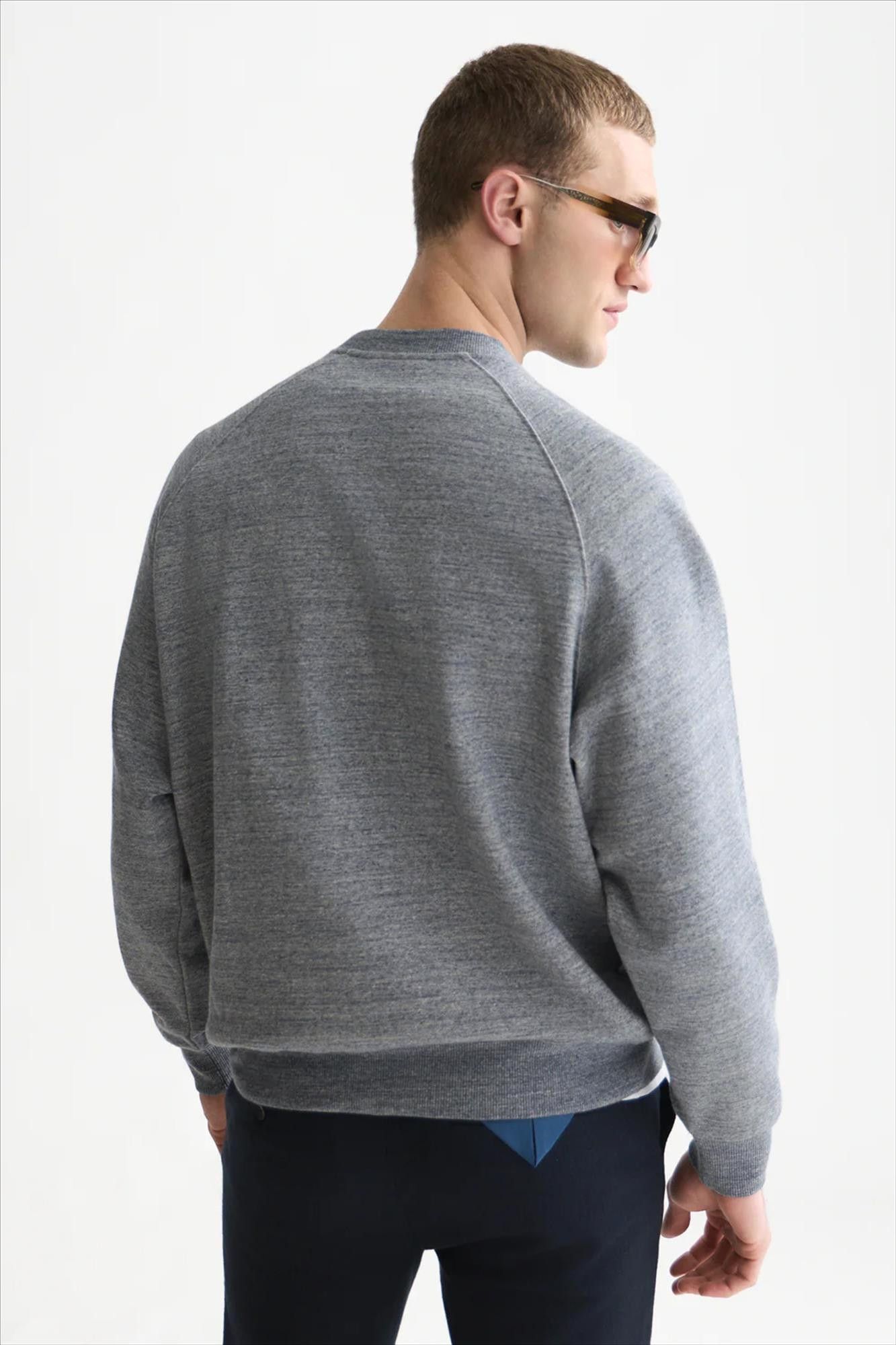 Scotch & Soda - Donkerblauw-Grijze Melange sweater