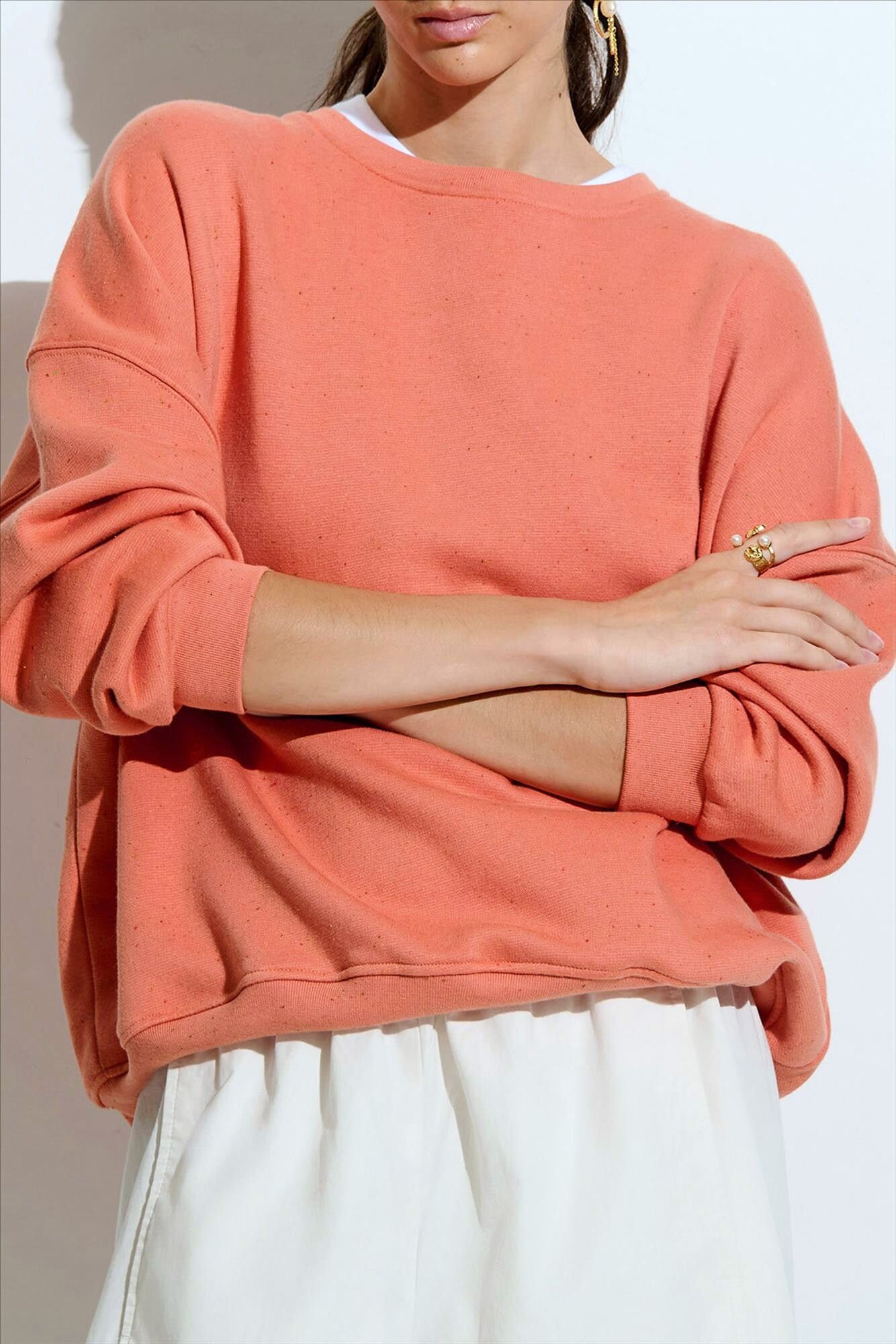 Sessùn - Lichtoranje Chebbi sweater