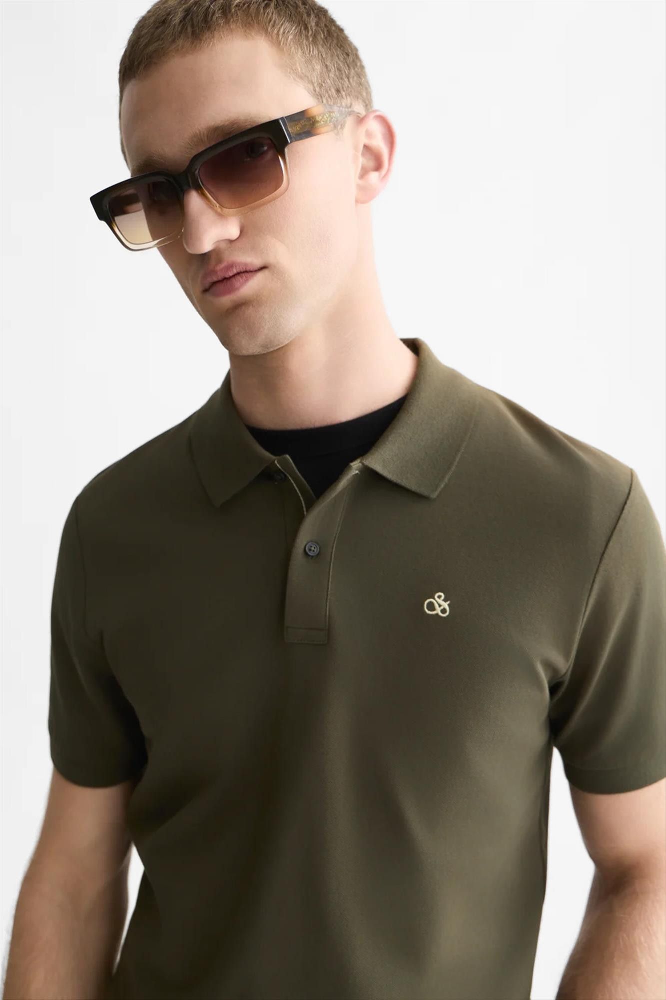 Scotch & Soda - Kaki Seasonal Essentials polo