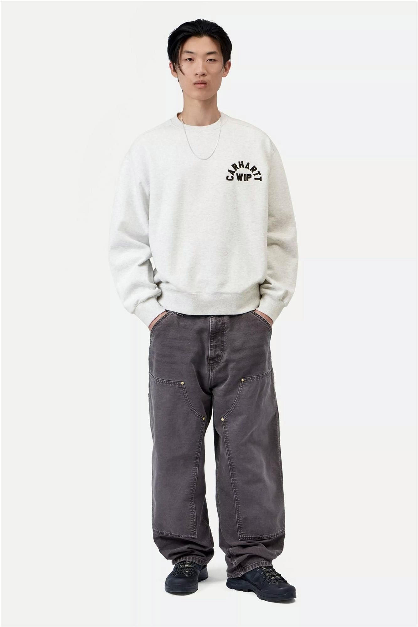 Carhartt WIP - Grijze Arch Script sweater