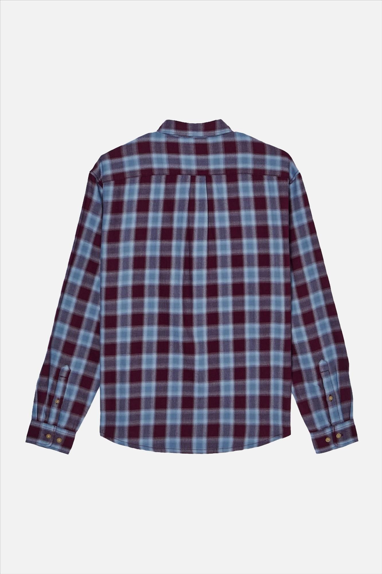 Element - Bordeaux-Blauwgrijs Flannel hemd