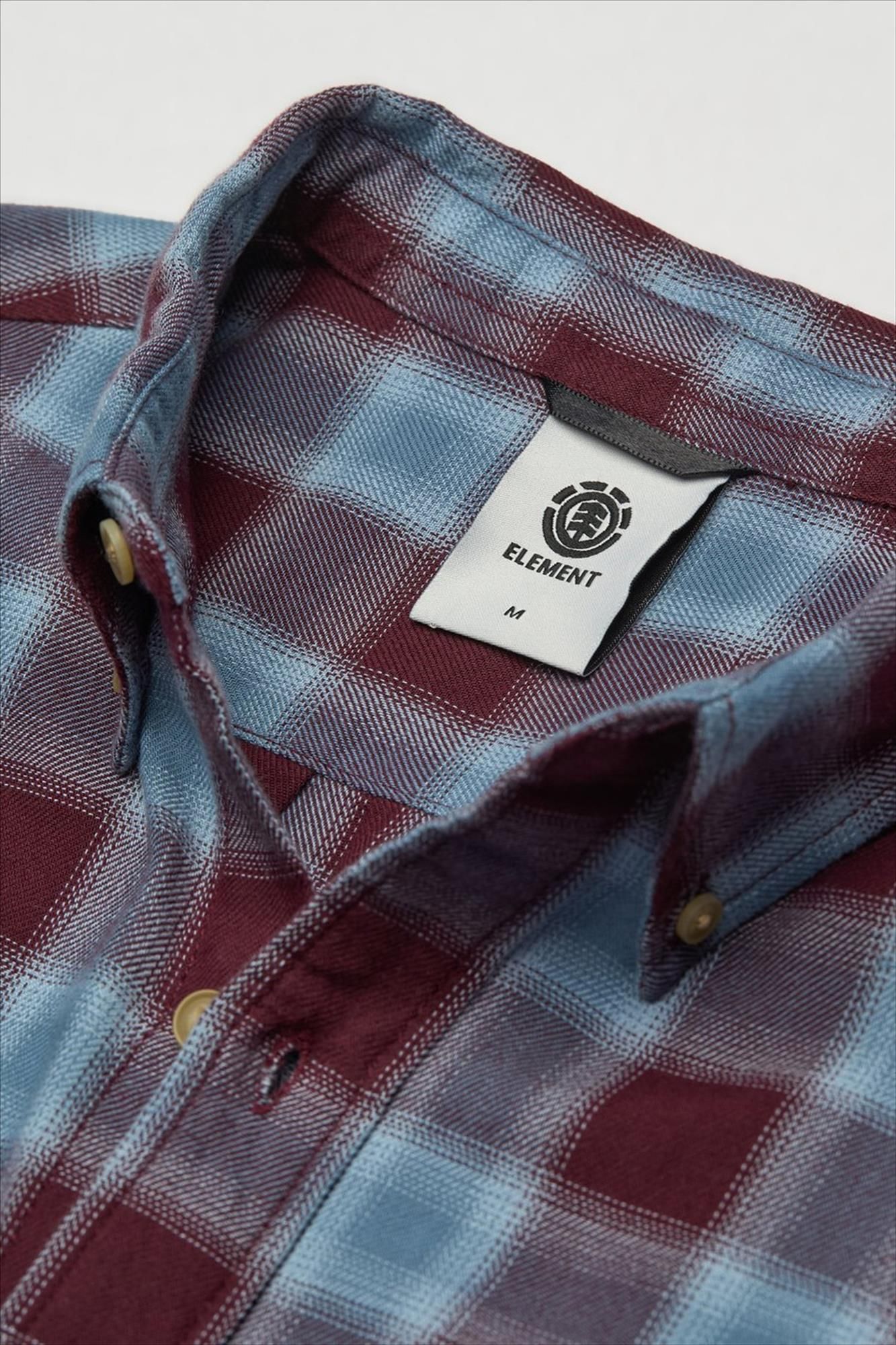 Element - Bordeaux-Blauwgrijs Flannel hemd