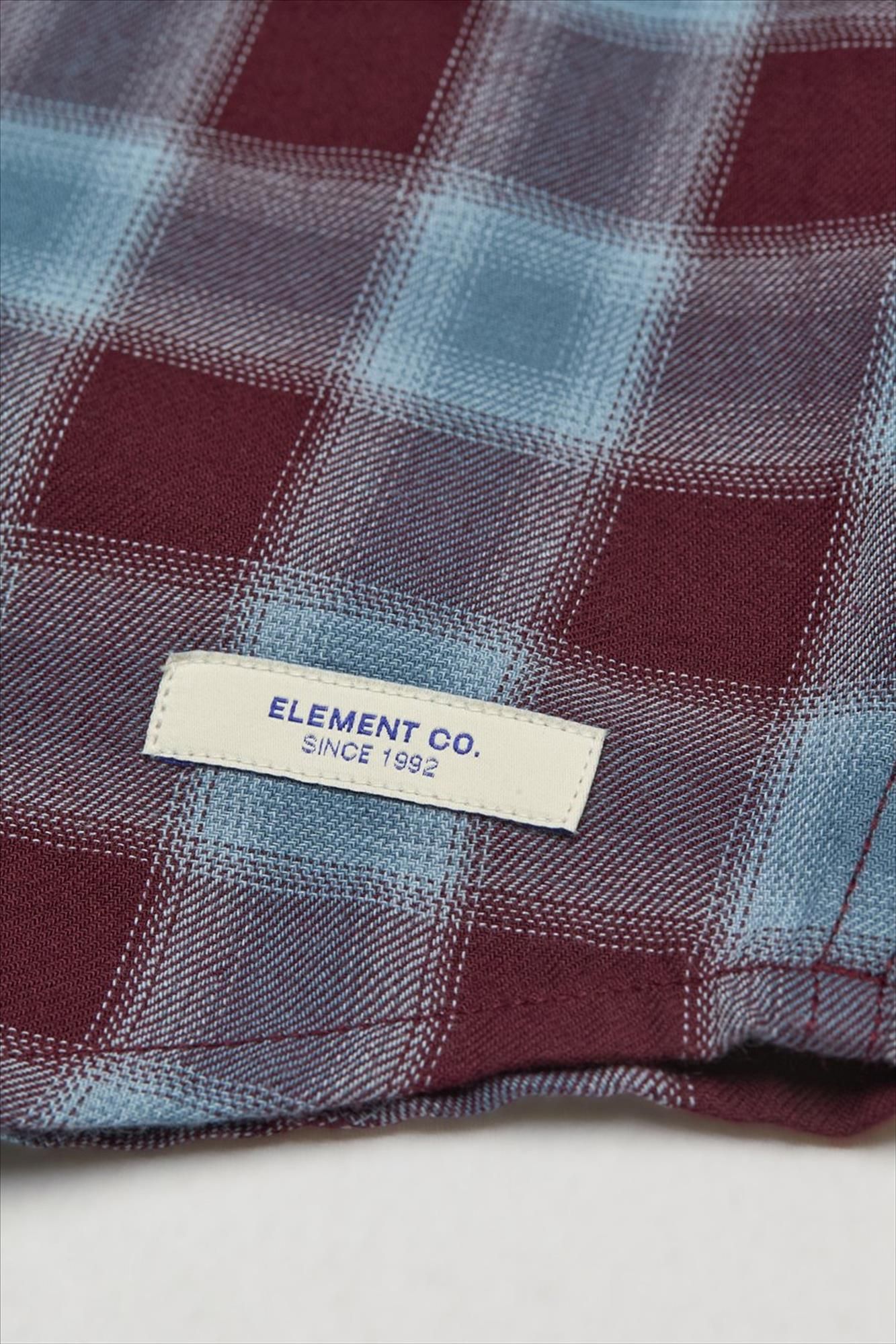 Element - Bordeaux-Blauwgrijs Flannel hemd