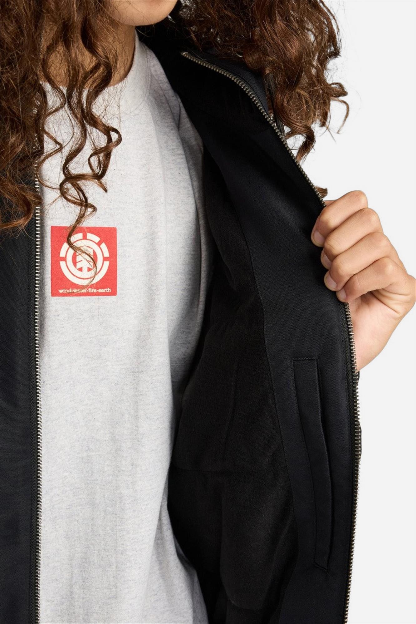 Element - Zwarte Dulcey Hooded bomberjas