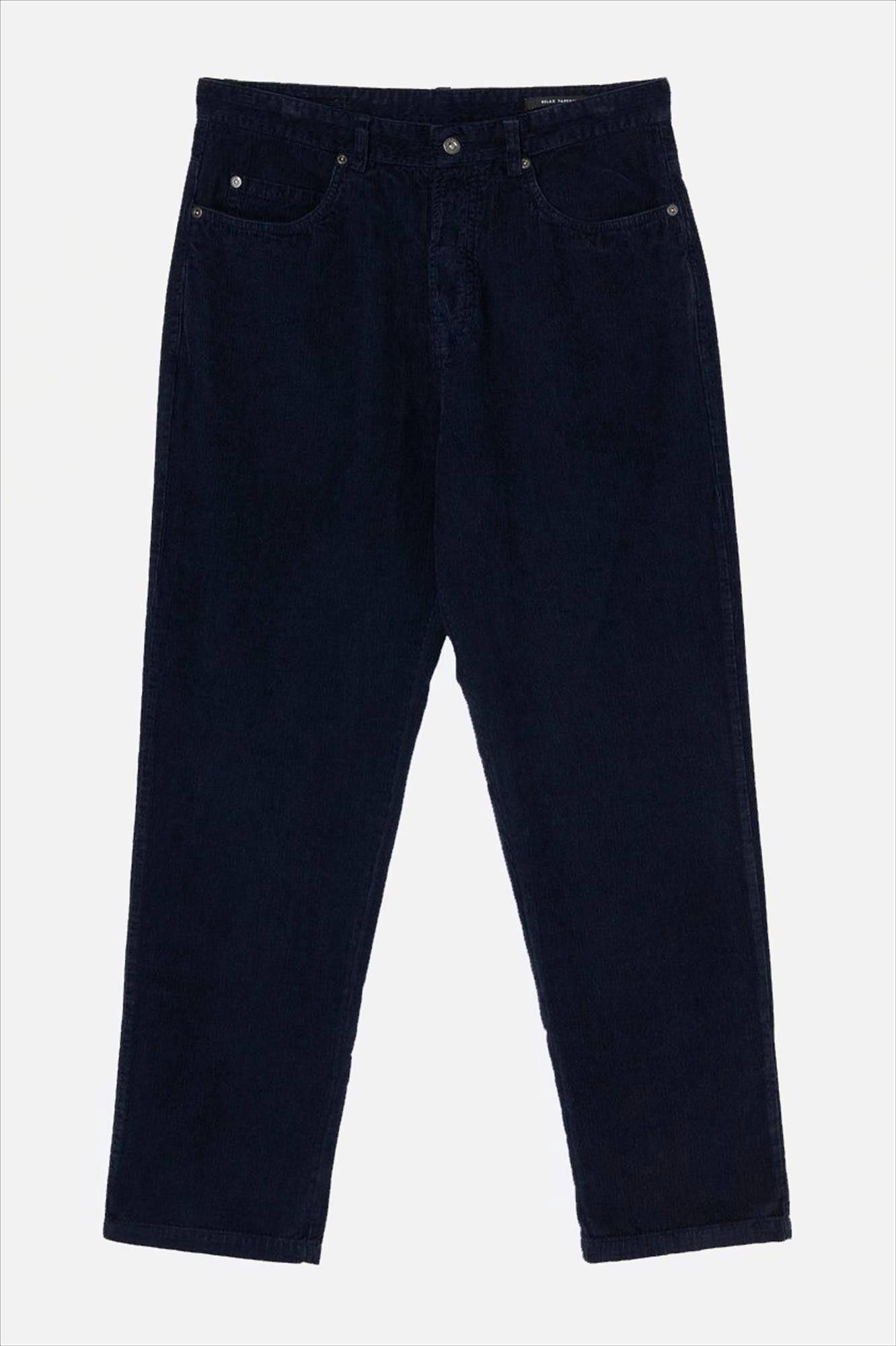 Element - Donkerblauwe Relax 5 Corduroy broek