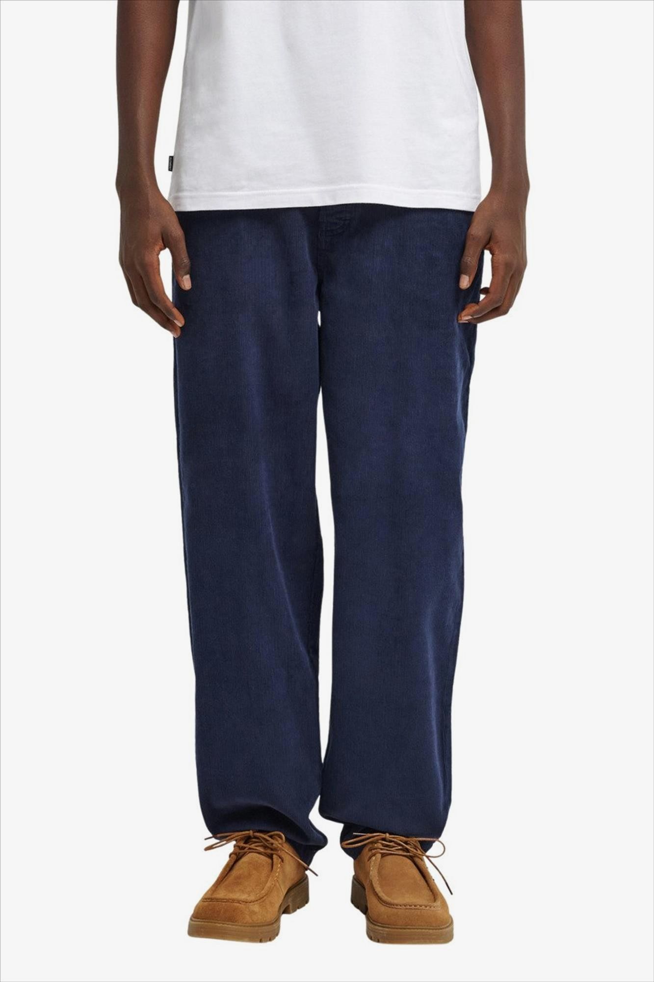 Element - Donkerblauwe Relax 5 Corduroy broek