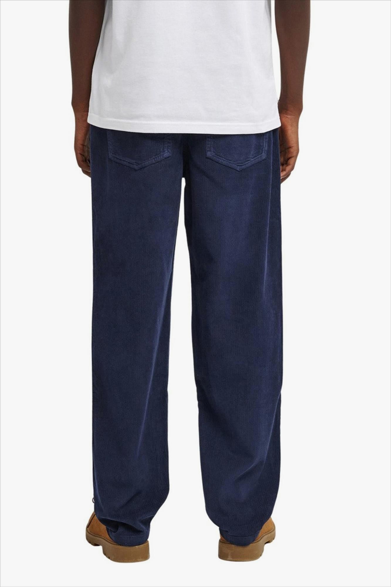 Element - Donkerblauwe Relax 5 Corduroy broek