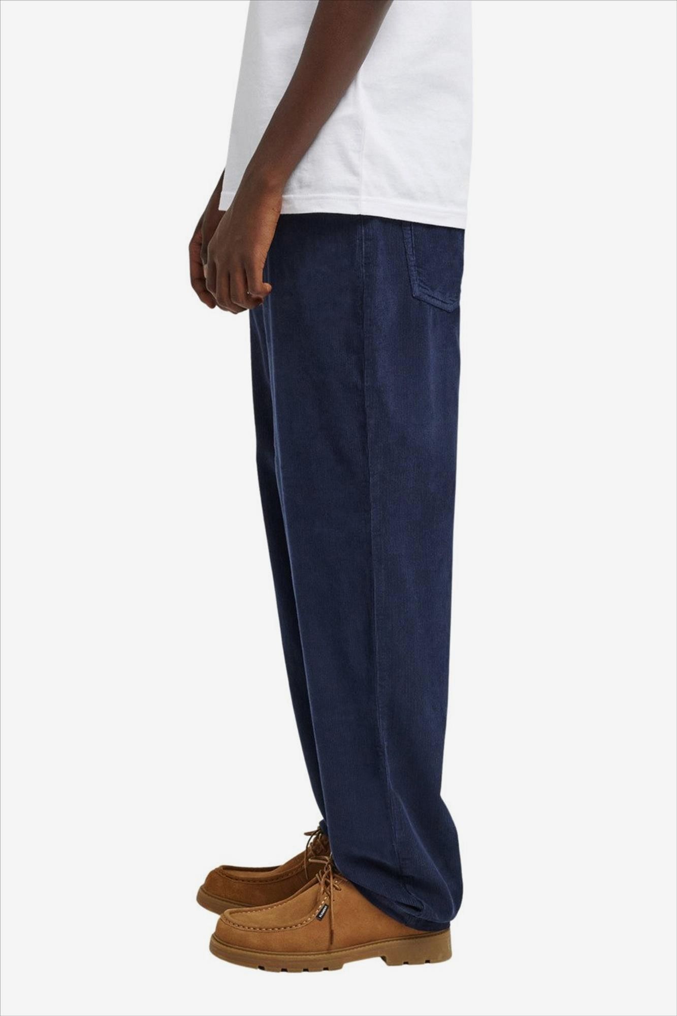 Element - Donkerblauwe Relax 5 Corduroy broek