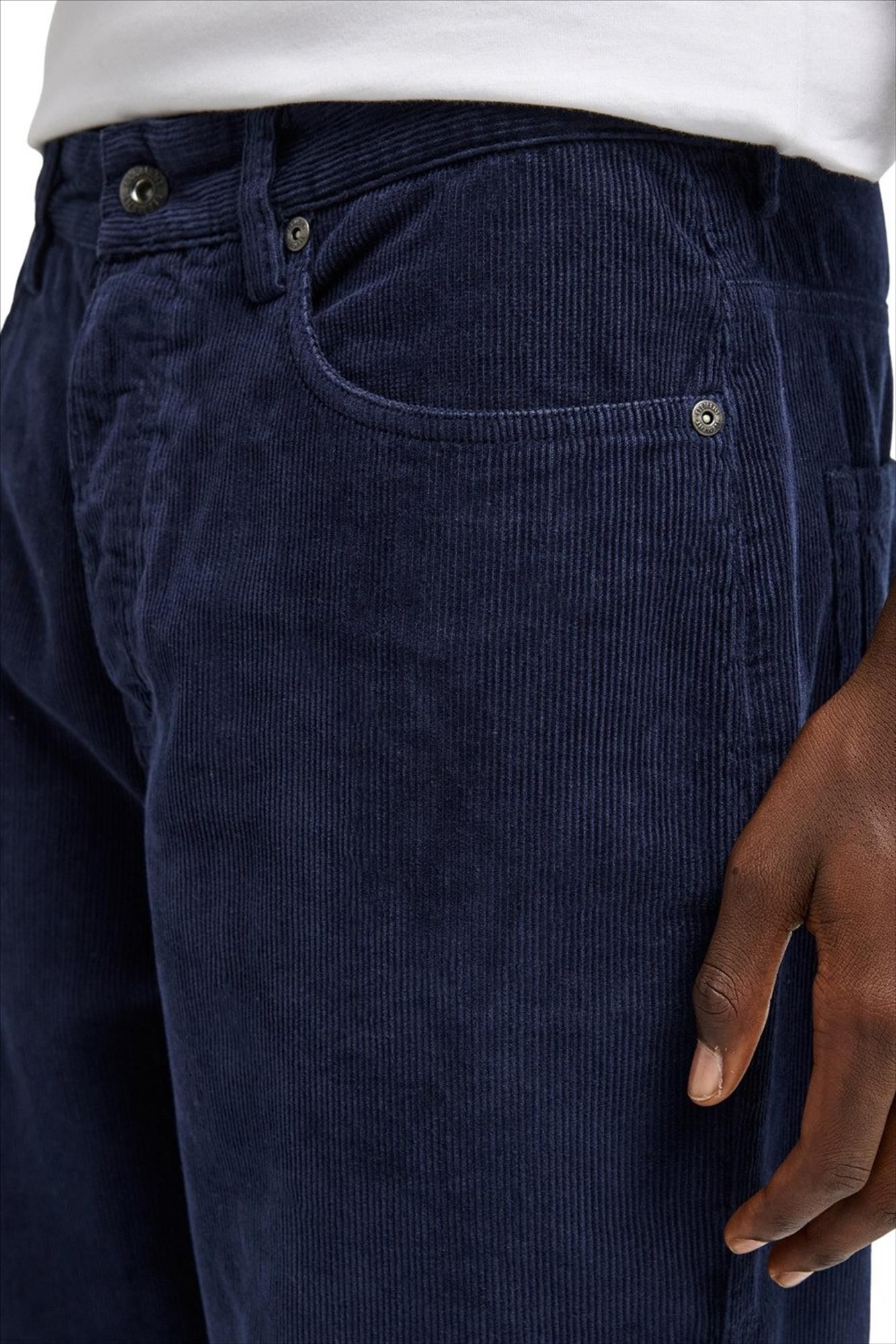 Element - Donkerblauwe Relax 5 Corduroy broek