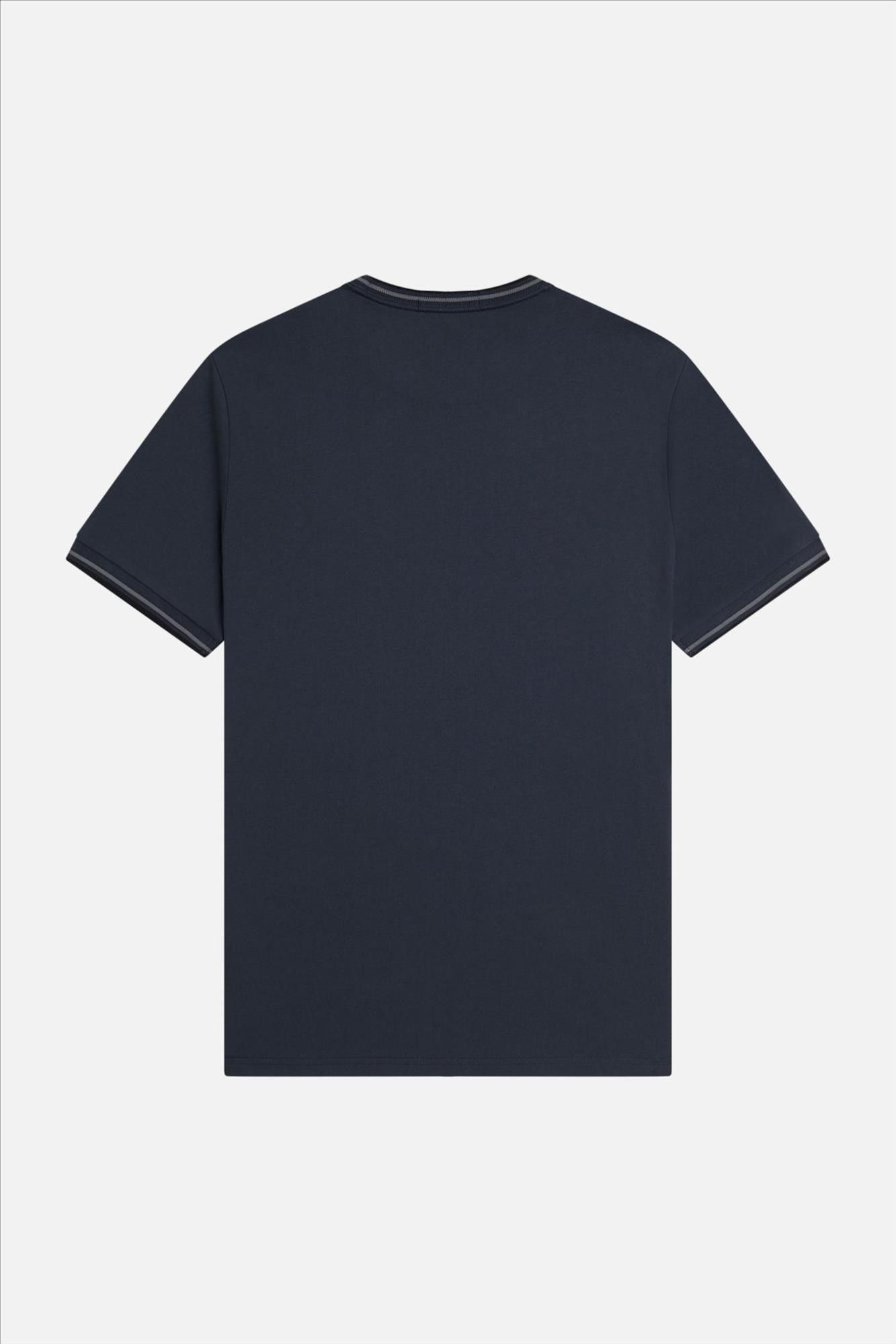 Fred Perry - Donkerblauw-Grijze Twin Tipped T-shirt