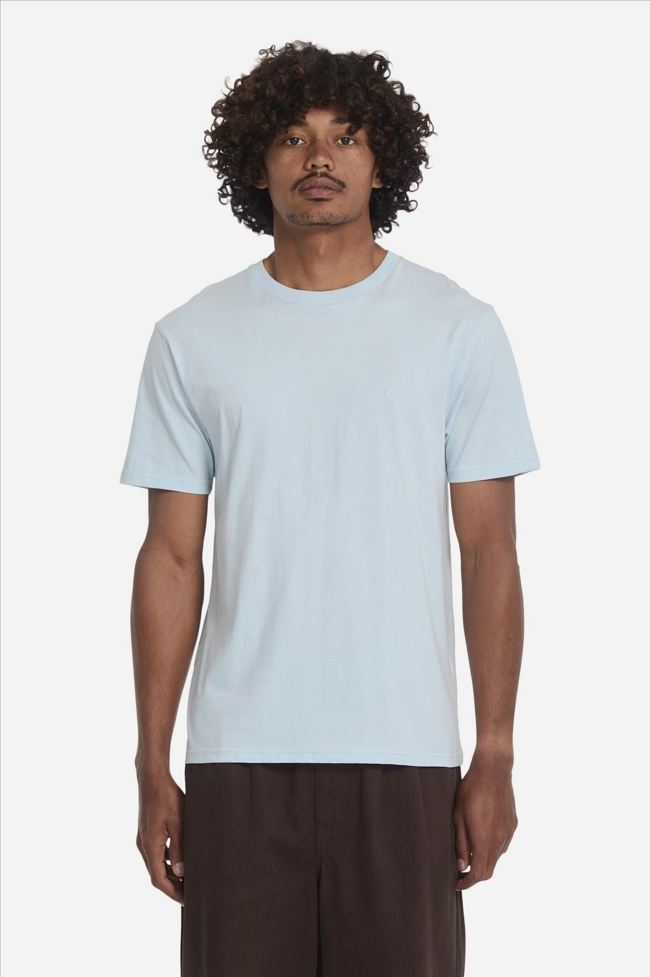 Volcom - Lichtblauwe Stone Blanks T-shirt