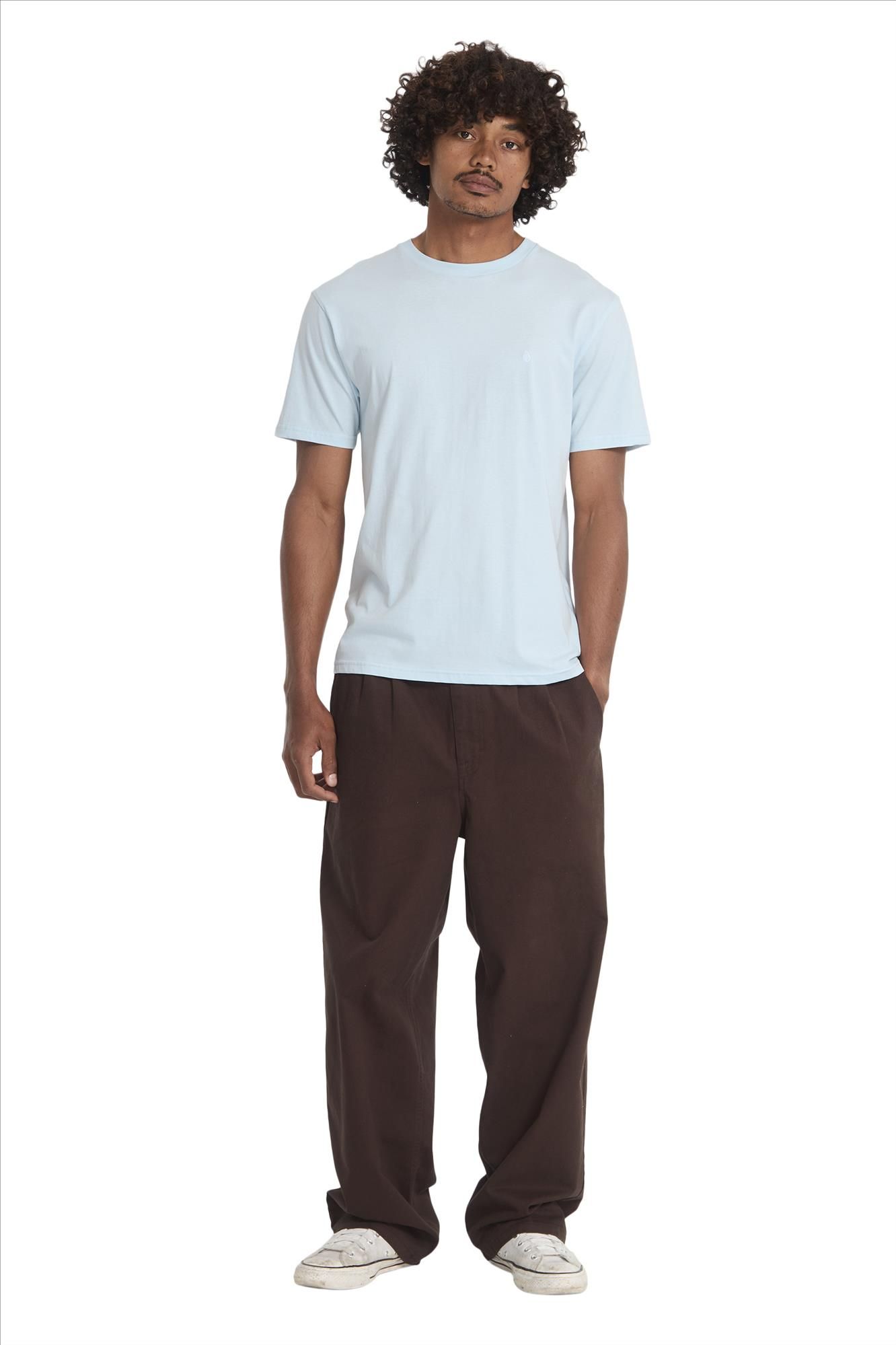 Volcom - Lichtblauwe Stone Blanks T-shirt