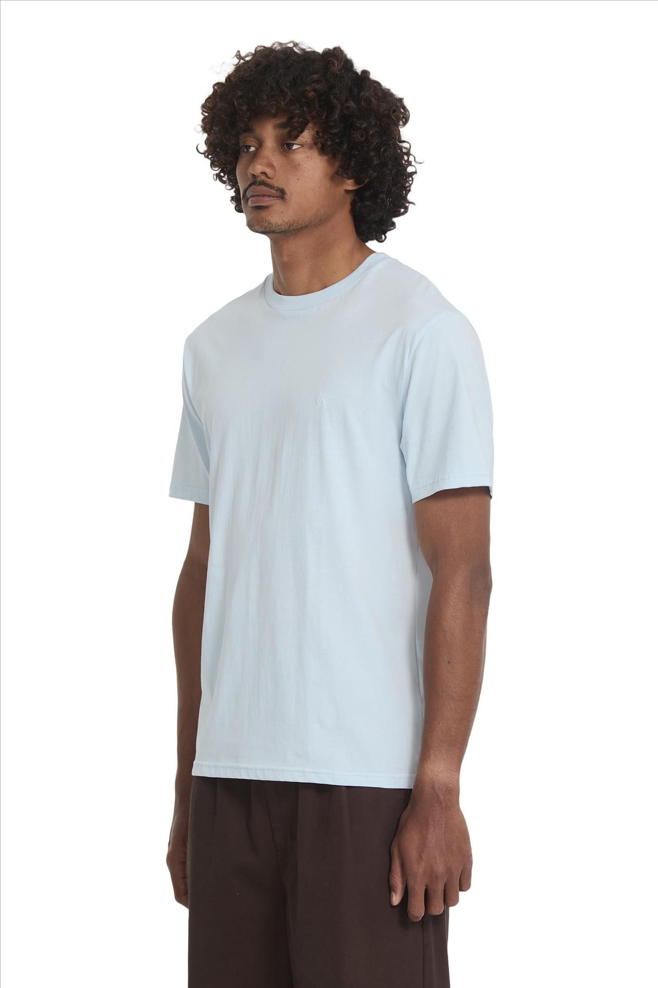 Volcom - Lichtblauwe Stone Blanks T-shirt