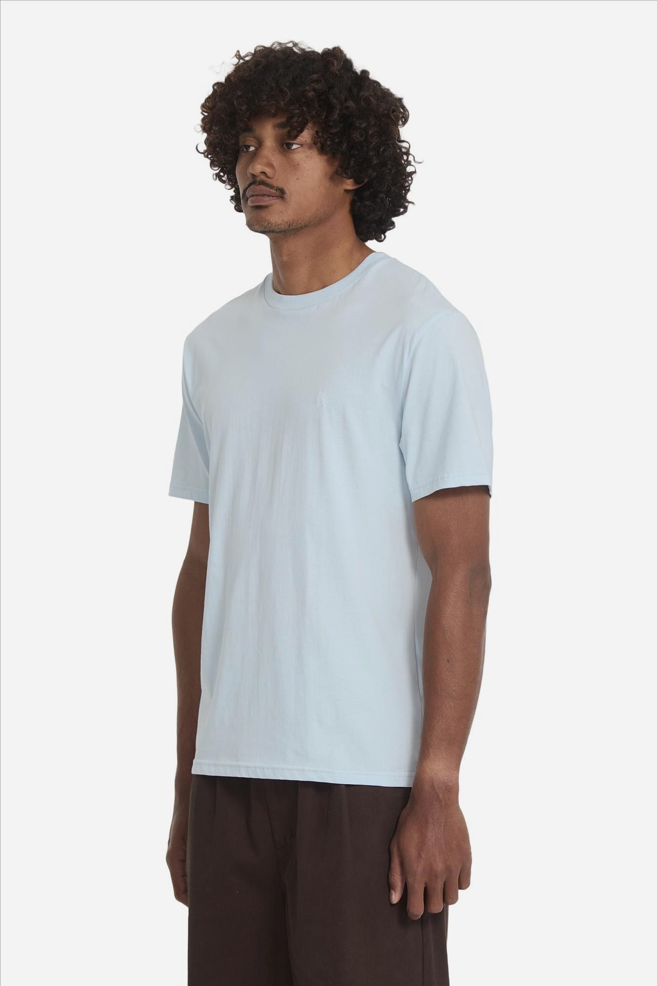Volcom - Lichtblauwe Stone Blanks T-shirt