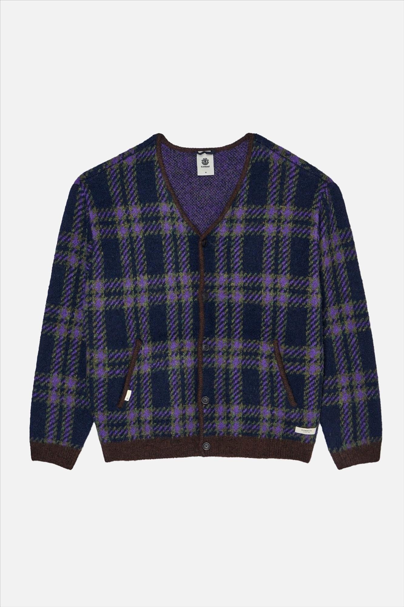 Element - Groen-Paarse Hairy cardigan