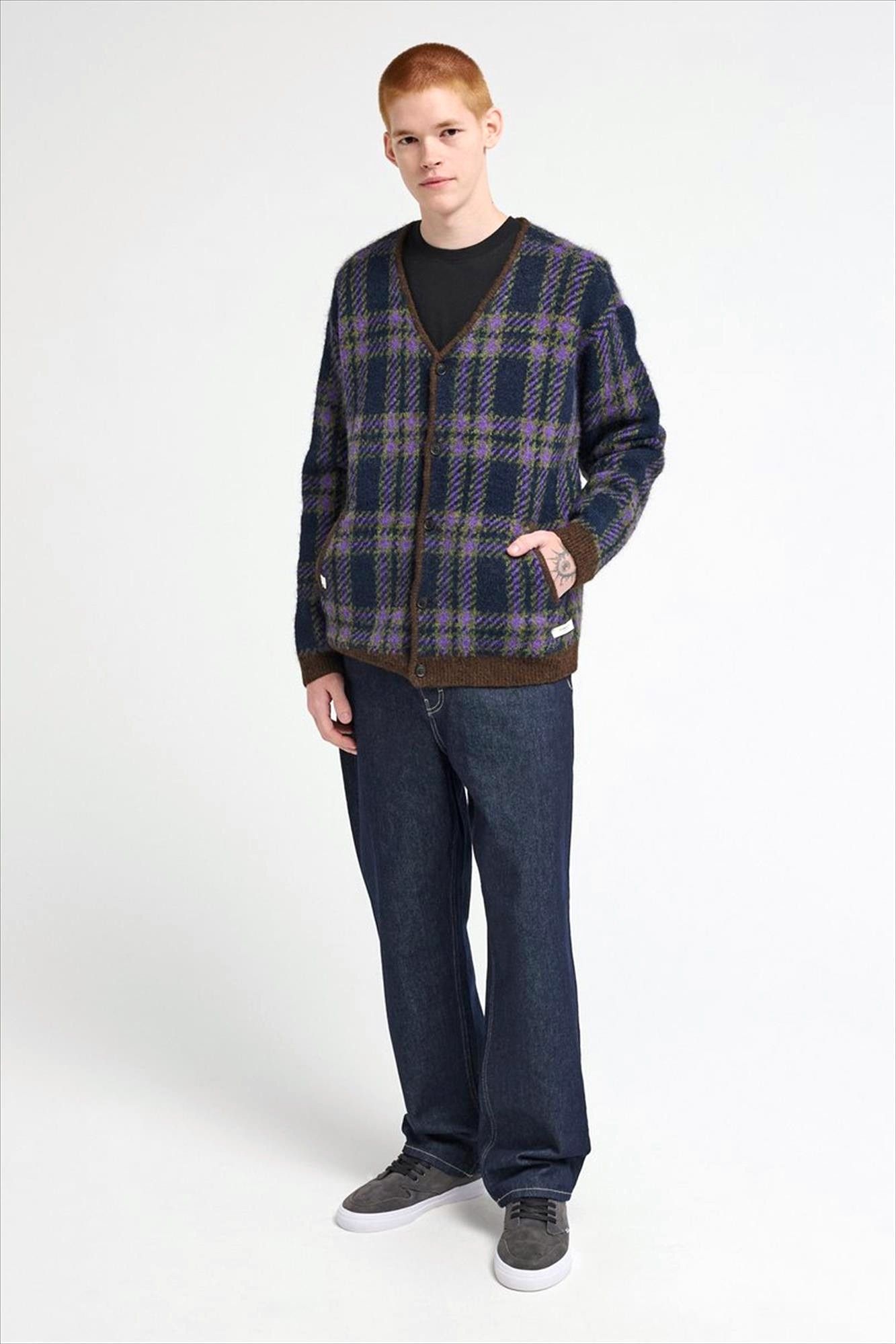 Element - Groen-Paarse Hairy cardigan