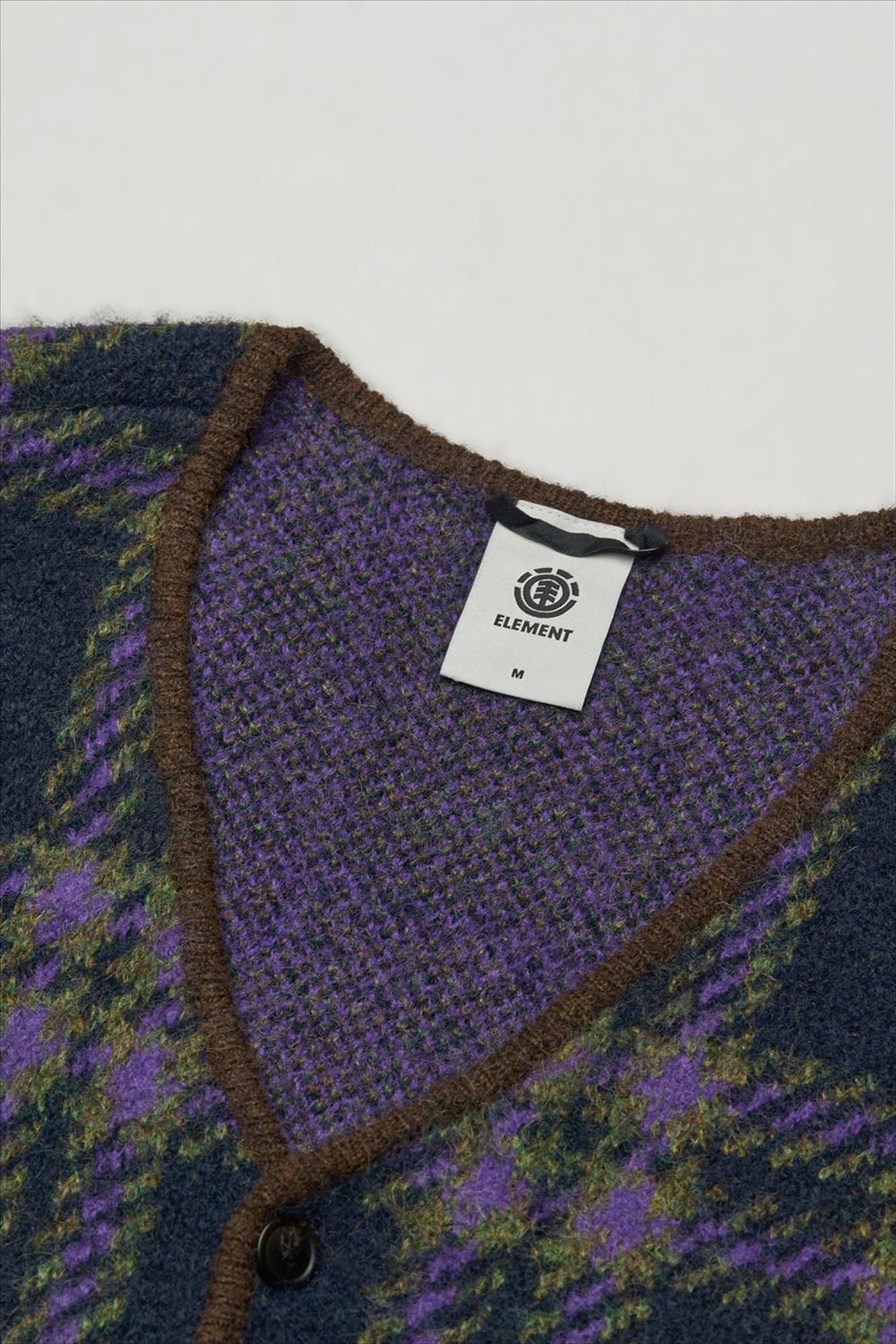 Element - Groen-Paarse Hairy cardigan