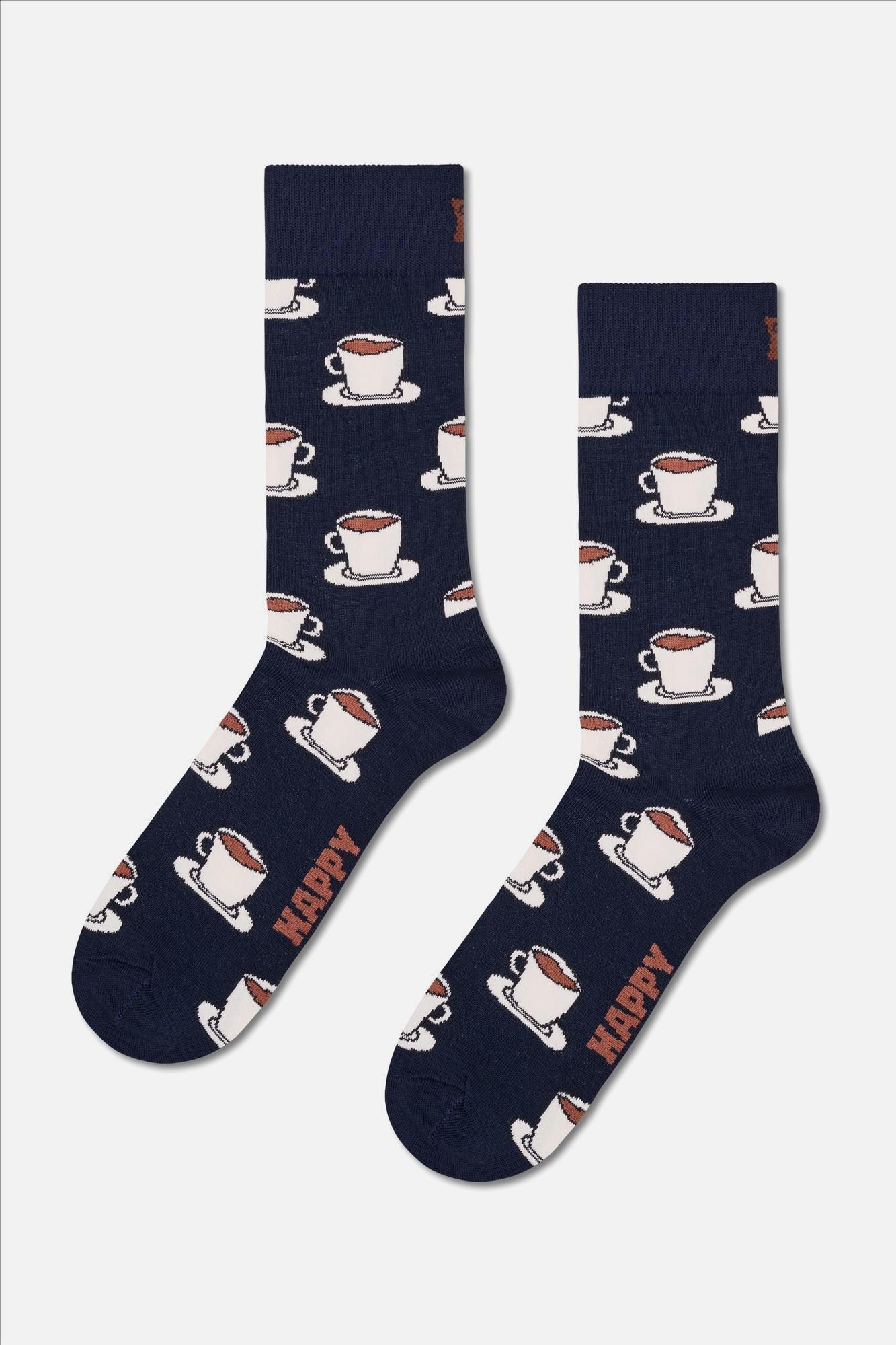 Happy Socks - Donkerblauwe 4-pack Coffee sokken, maat: 41-46
