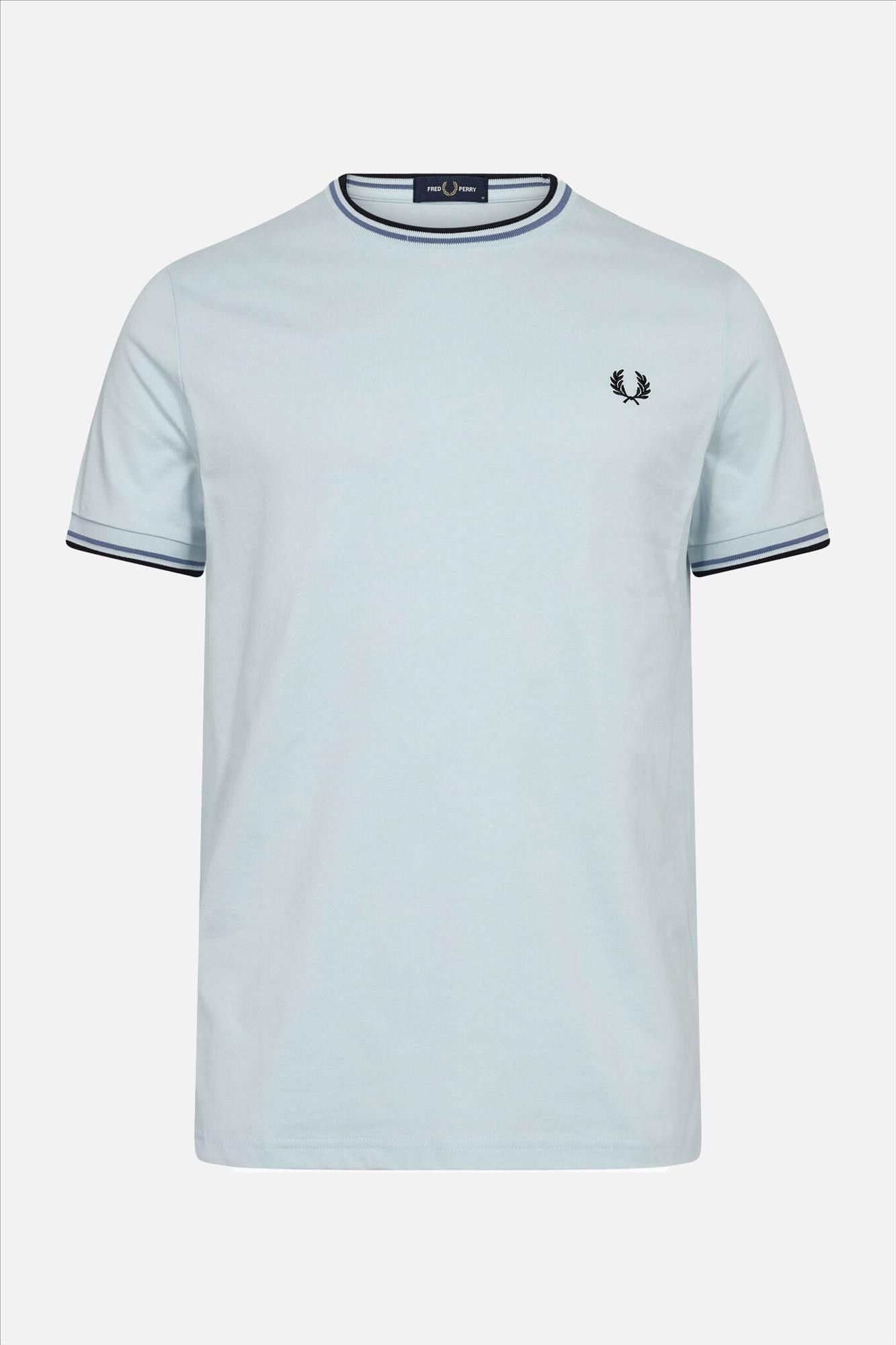 Fred Perry - Lichtblauwe Twin Tipped T-shirt
