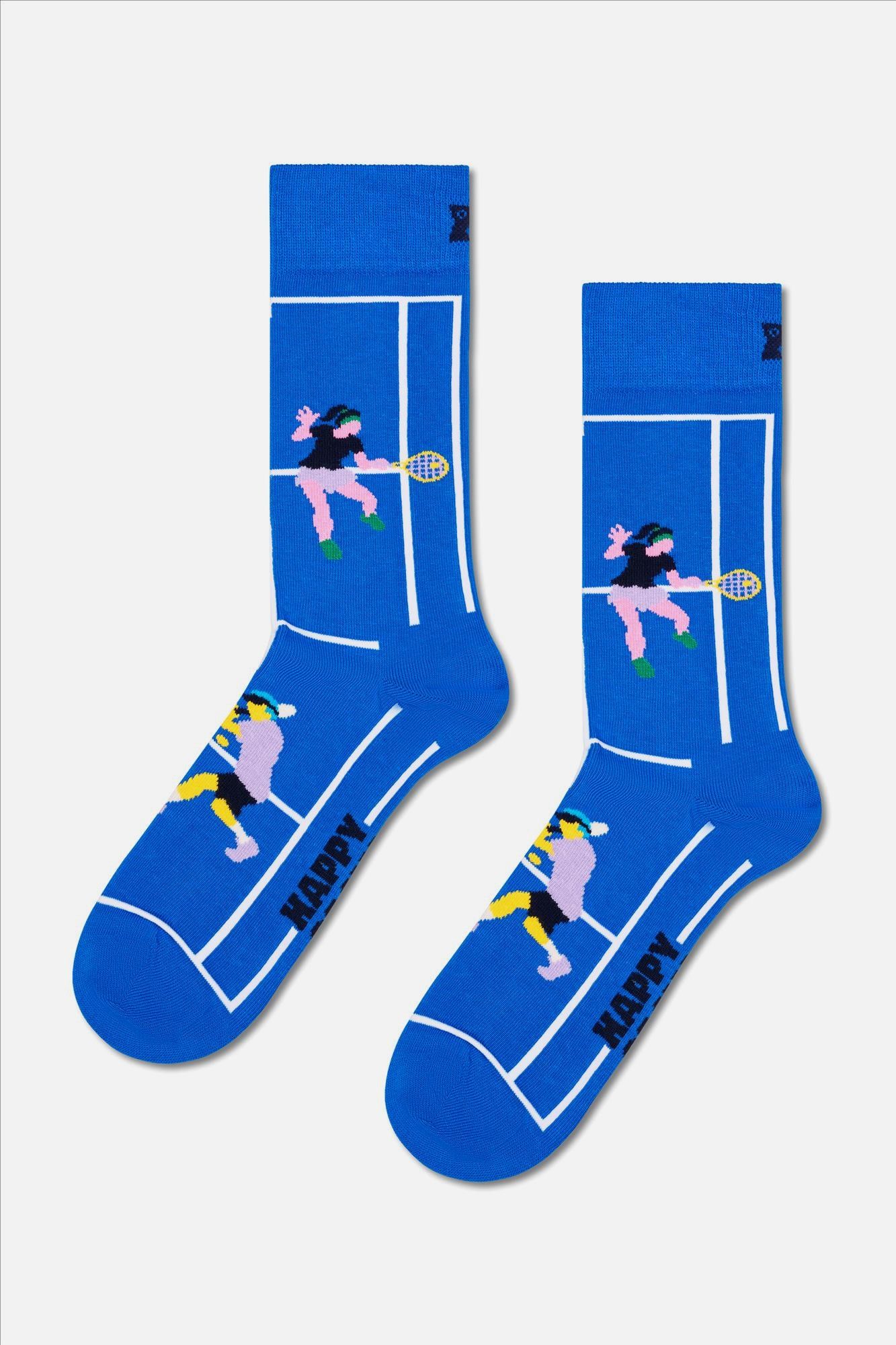 Happy Socks - Blauwe 3-pack Tennis sokken