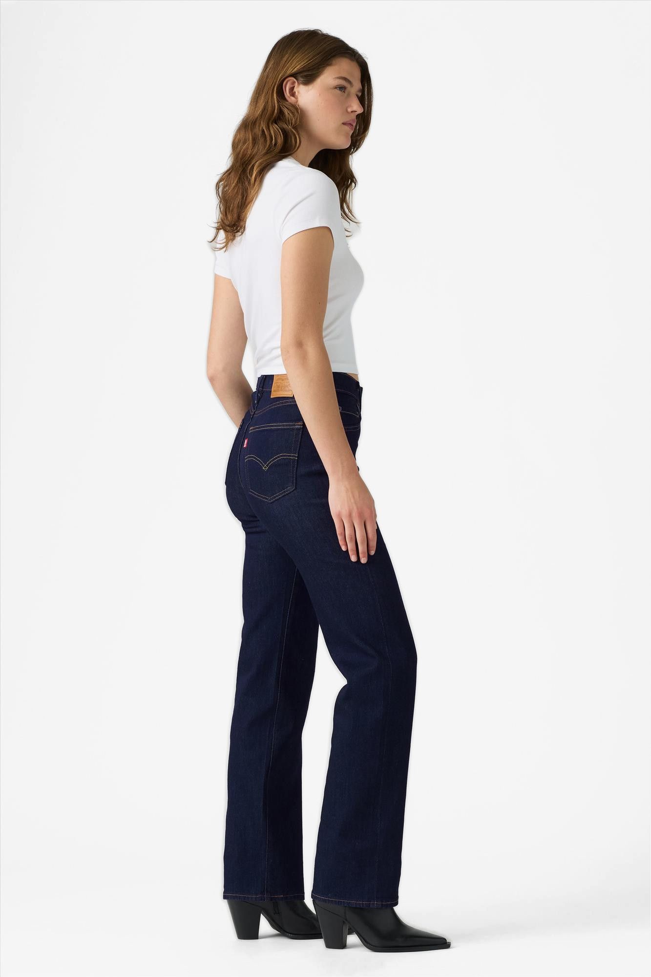 Levi's - Donkerblauwe 723 High-Rise Straight jeans