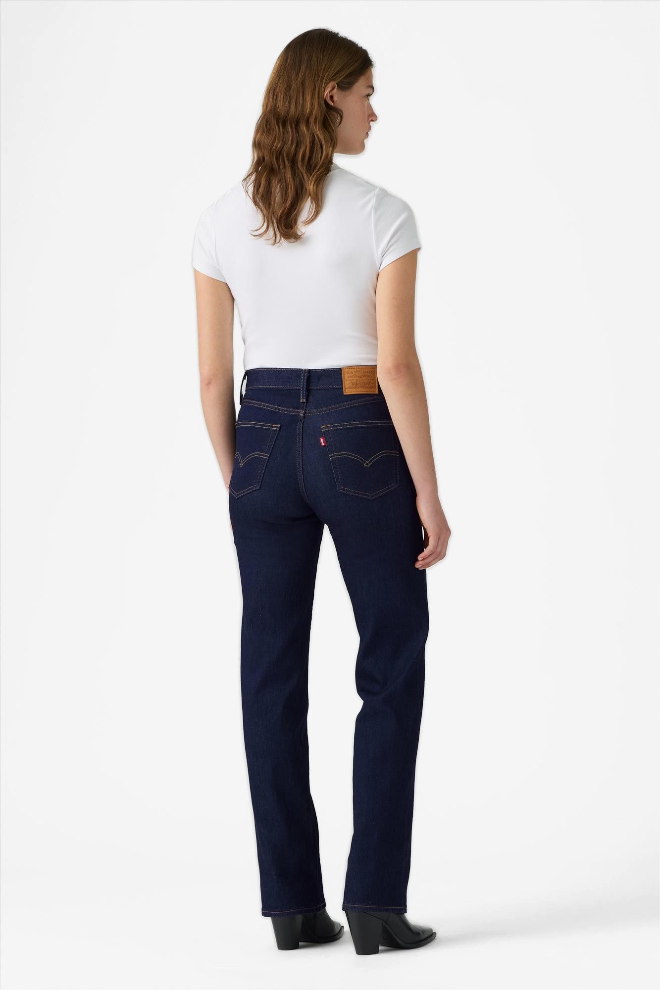Levi's - Donkerblauwe 723 High-Rise Straight jeans