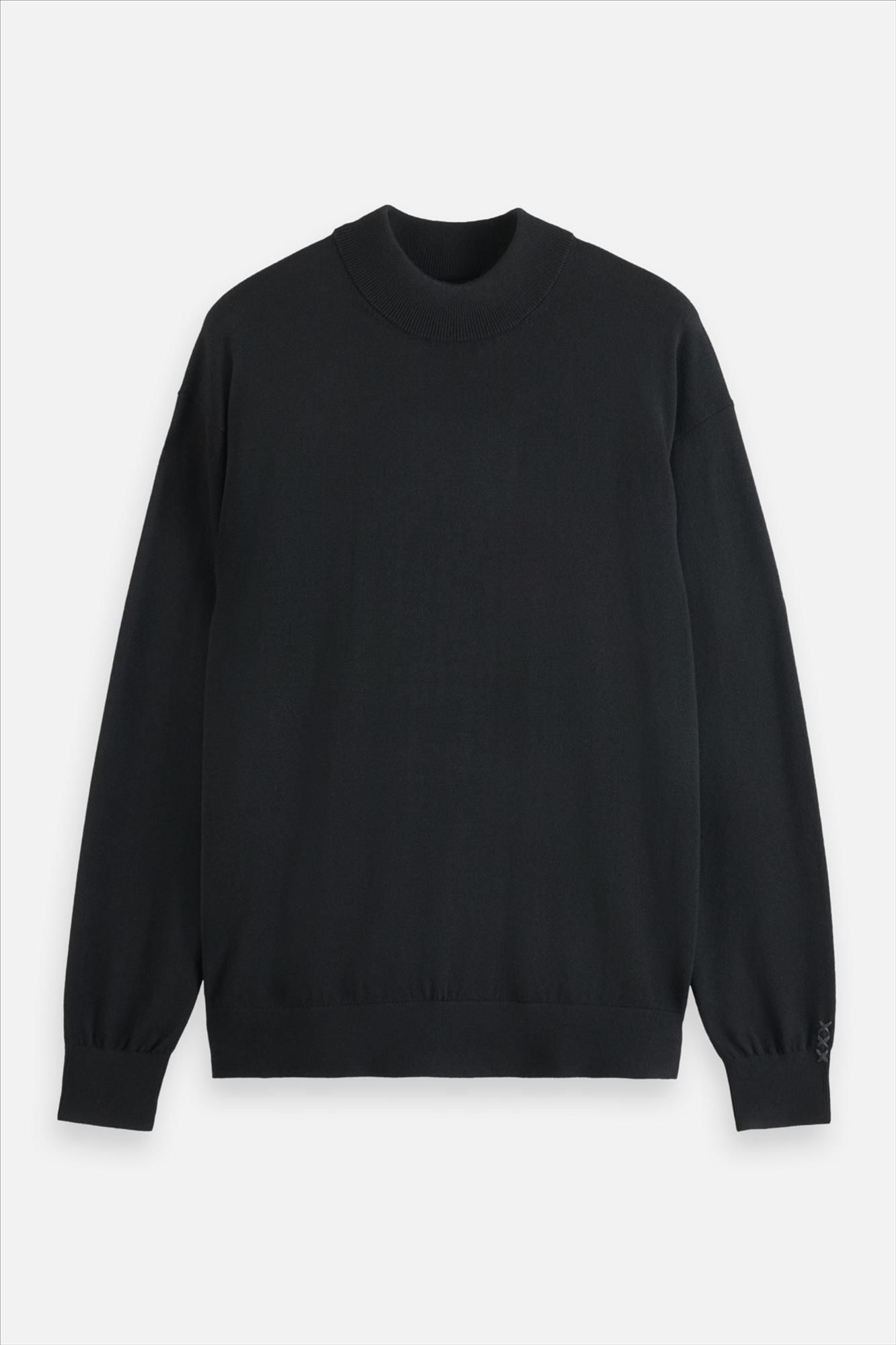Scotch & Soda - Zwarte Mock Neck trui
